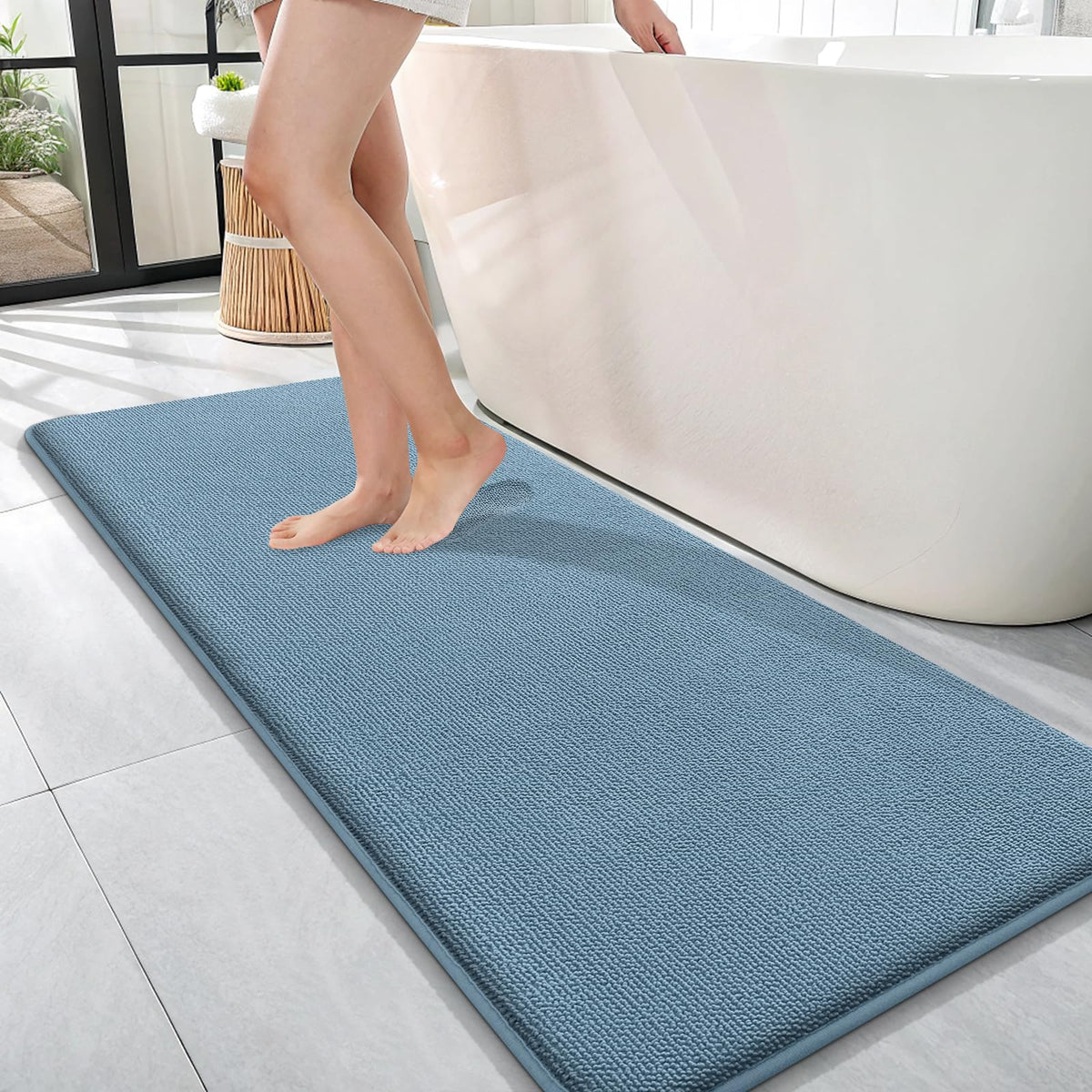 Memory Foam Bathroom Runner Rug 47x17