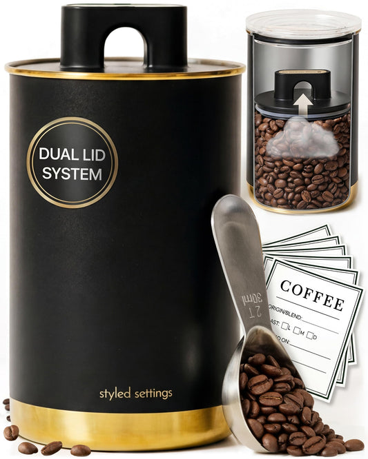 Vacuum Coffee Canister with Airtight Lid