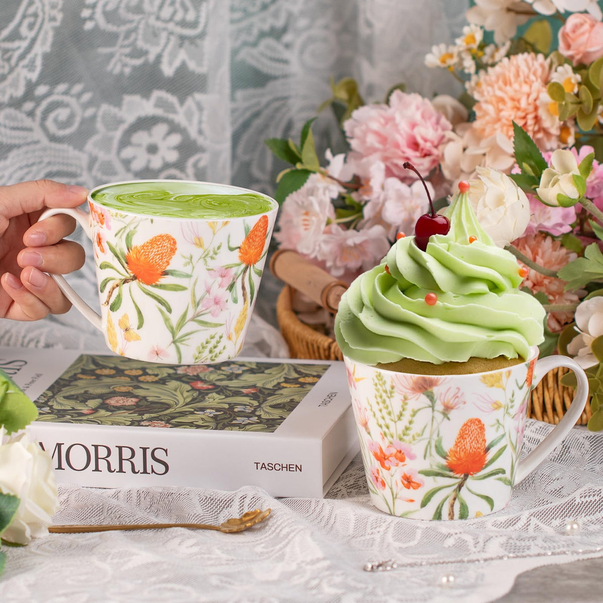 Bone China Coffee Mugs (2 Count)