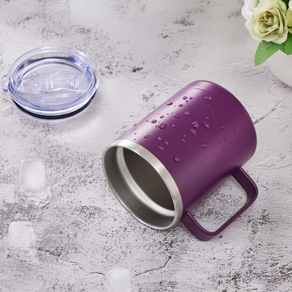 12oz Coffee Mug With Handle and Sliding Lid