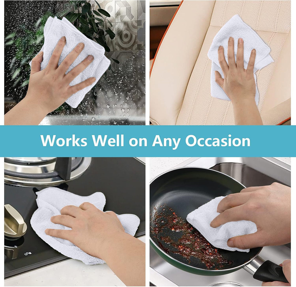 100PK Microfiber Cleaning Cloth (100 Count)