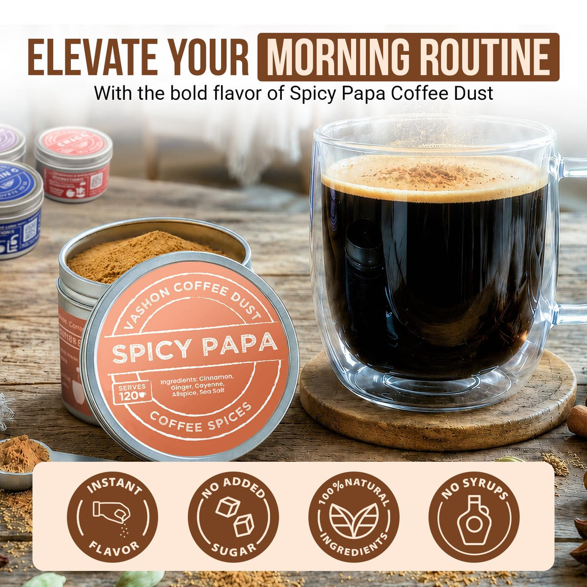 Coffee Dust Spicy Papa Flavoring Powder (2 Ounce)