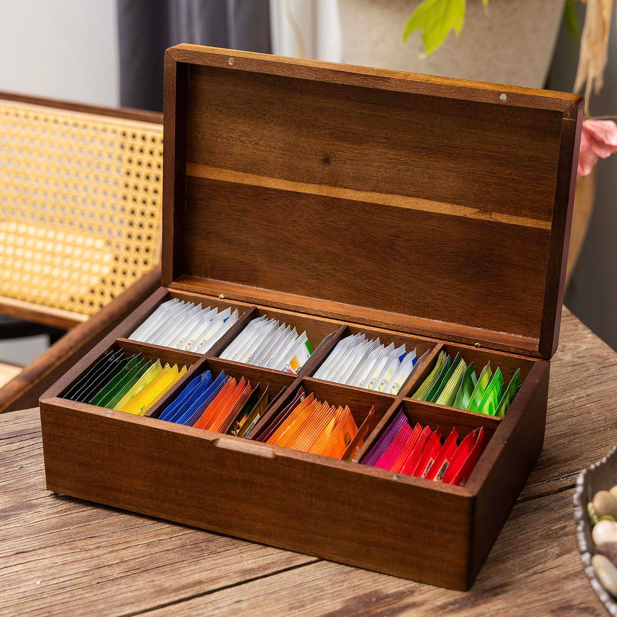 Acacia Wooden Tea Bag Organizers