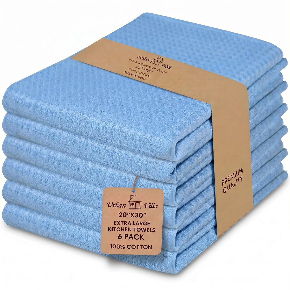 Kitchen Towels Cotton Dish Towels 20”x30” (6 Count)