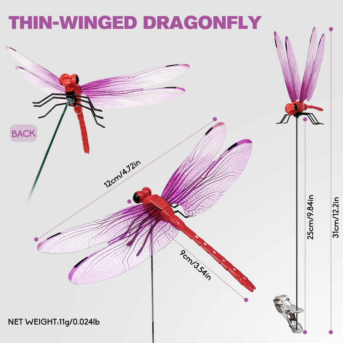 24 Pack Dragonfly Clips (24 Count)
