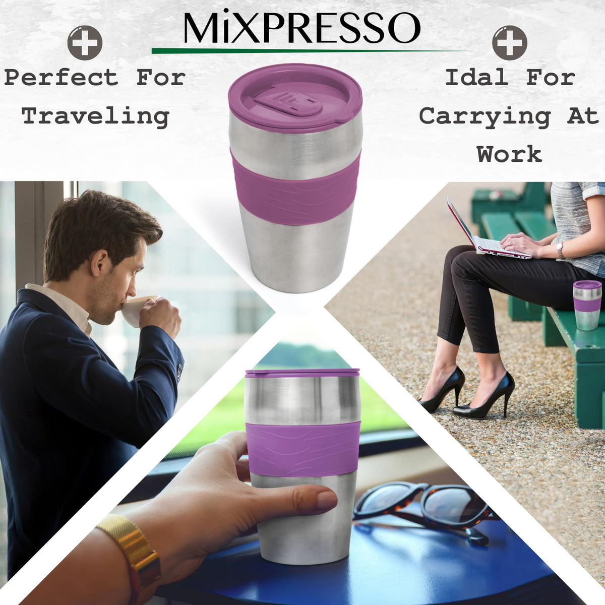Single Serve & Single Cup Coffee Maker with 14oz Travel Mug (14 Ounce)