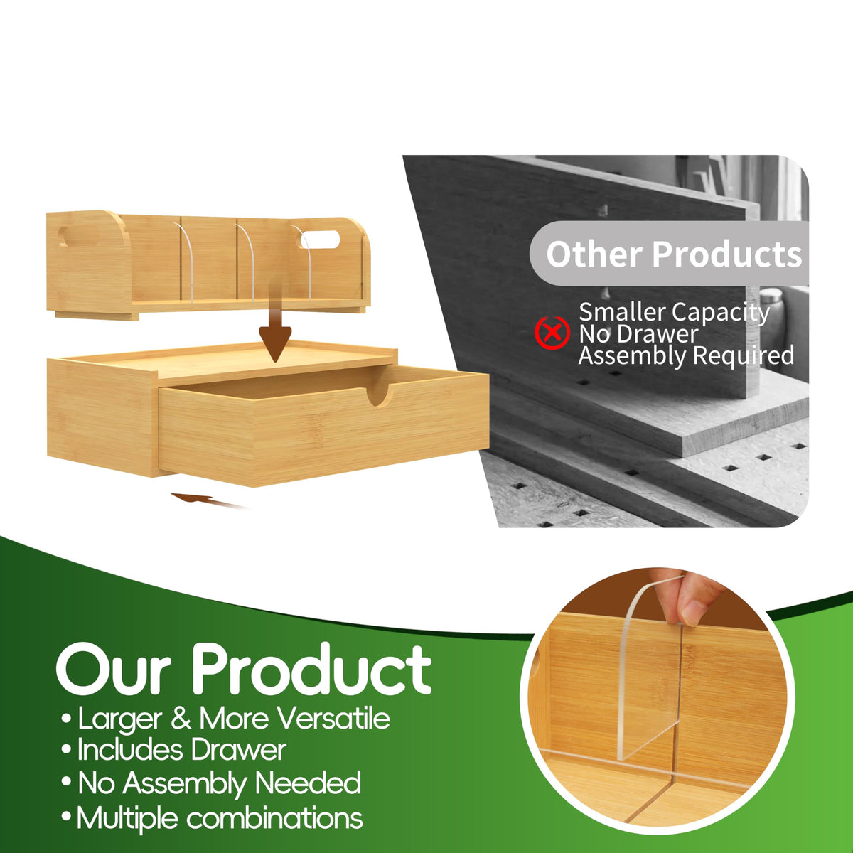 Bamboo Tea Organizer