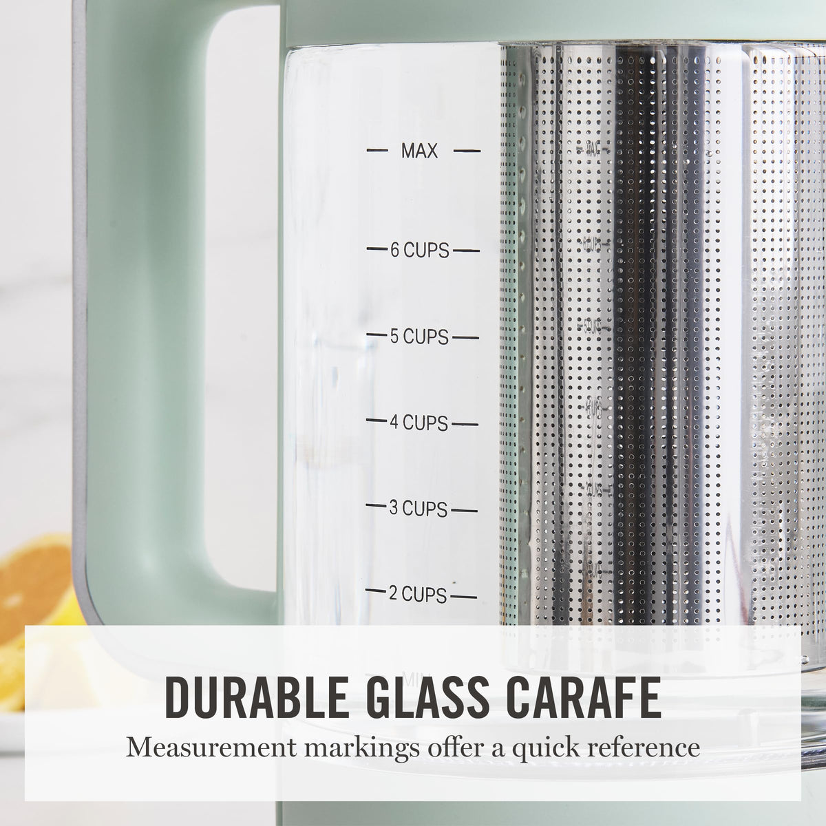 1.7L Glass Carafe Electric Kettle with Removable Tea Infuser