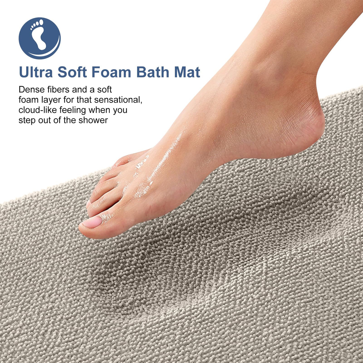 Memory Foam Bathroom Runner Rugs 44x24
