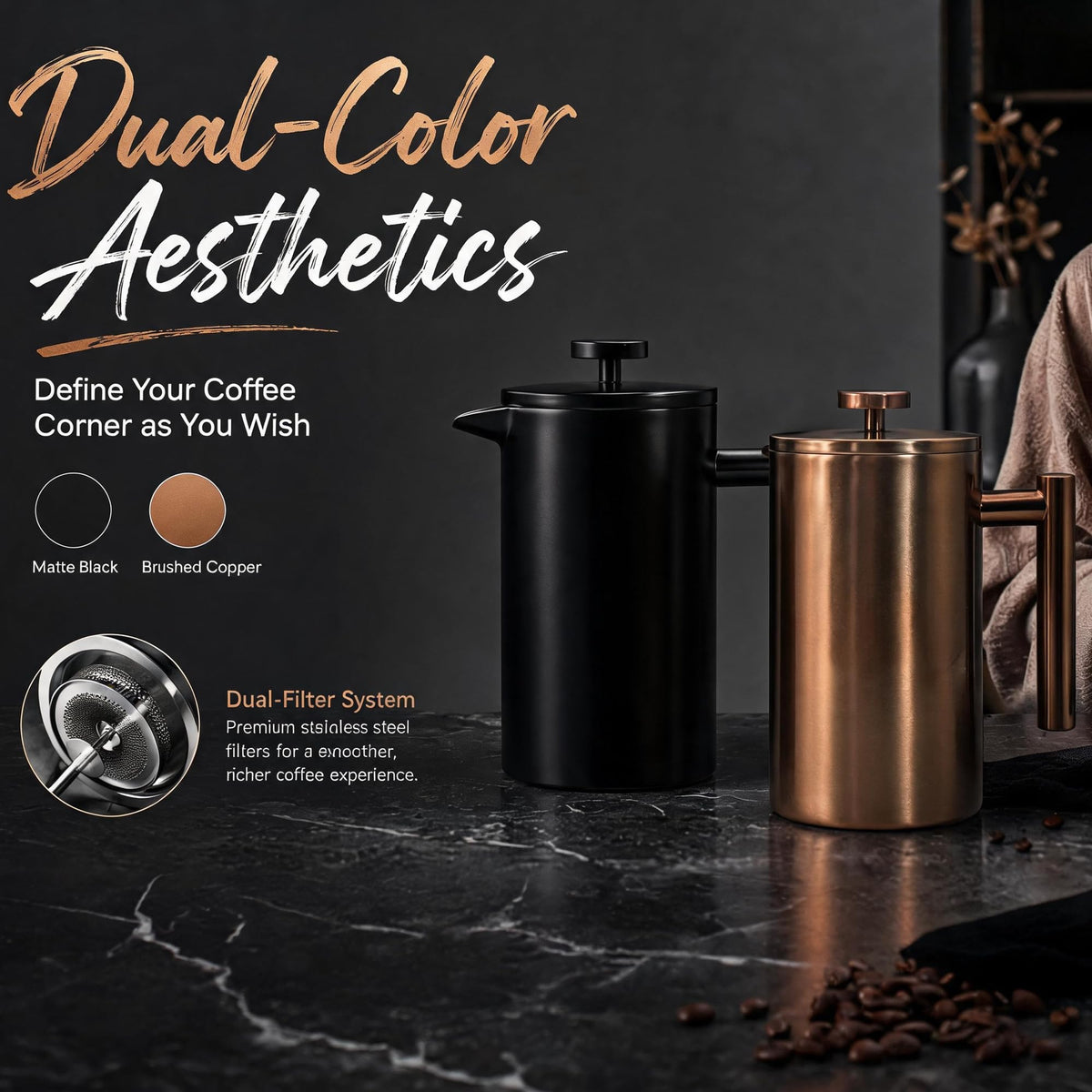 34oz French Press Coffee Maker