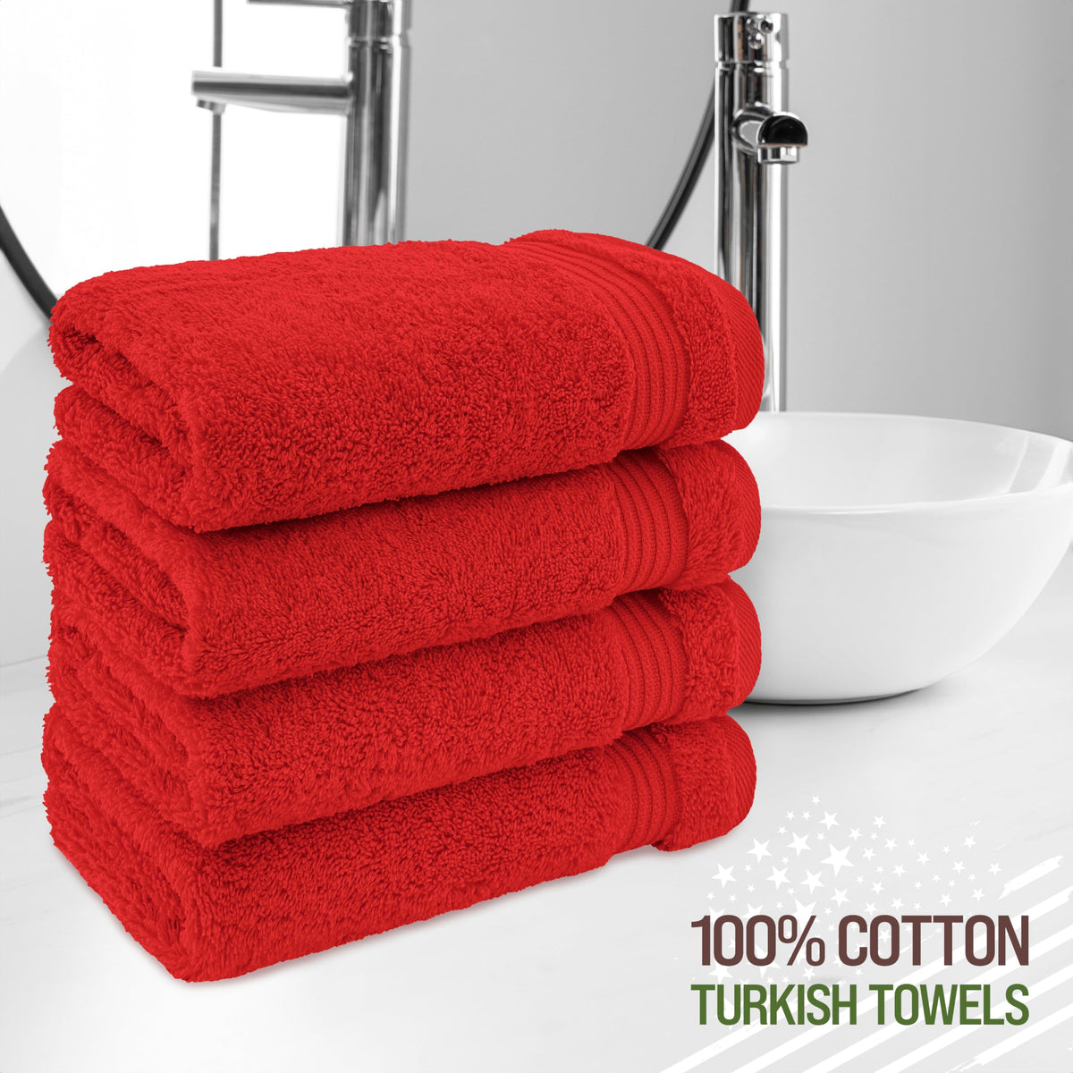 Hand Towels for Bathroom Set of 4 (4 Count)