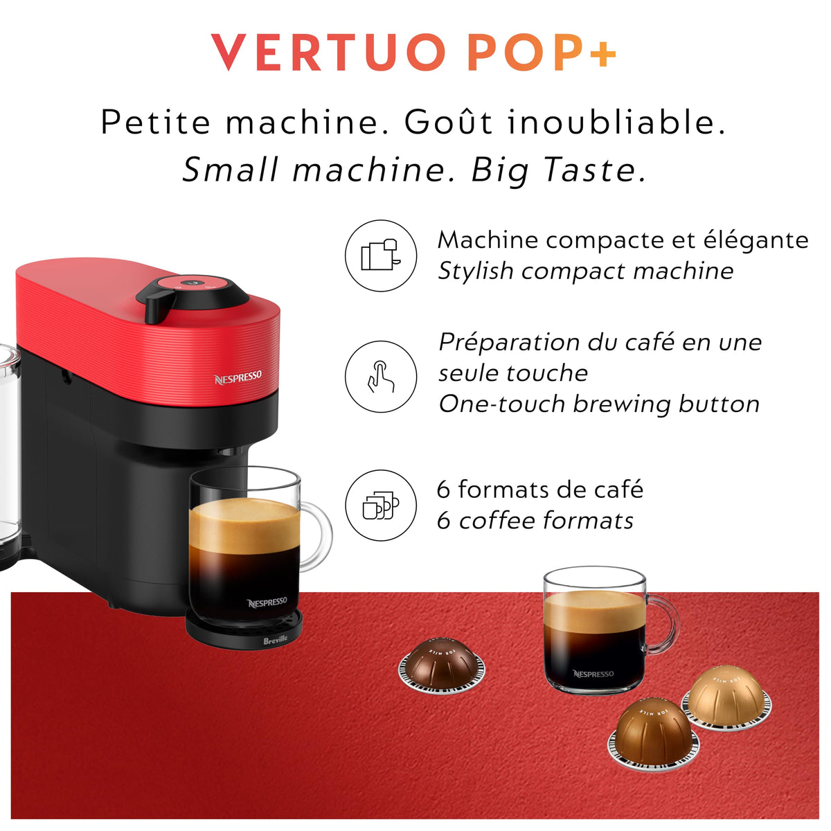 Vertuo Pop+ Coffee and Espresso Maker by Breville