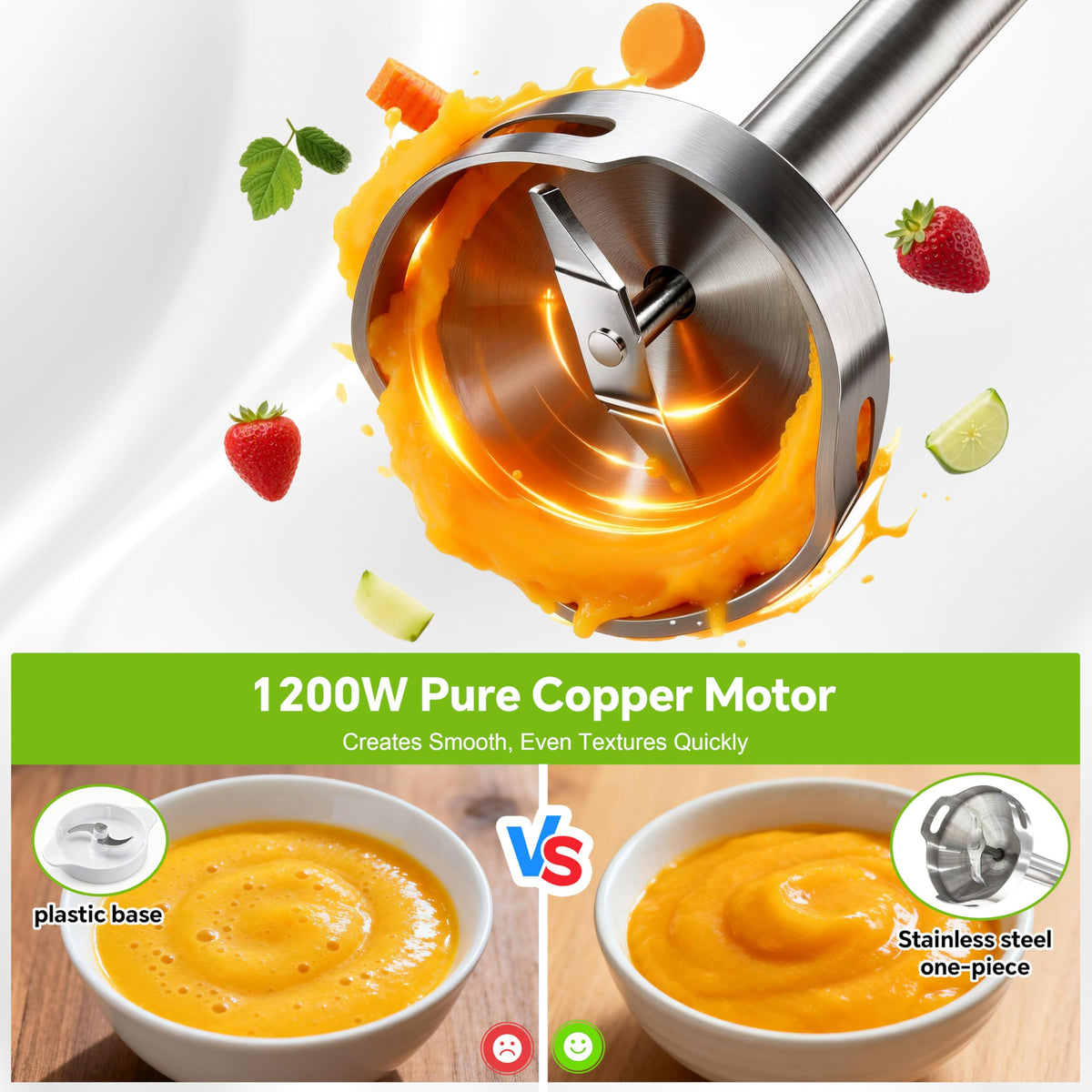 1200W Immersion Blender Handheld