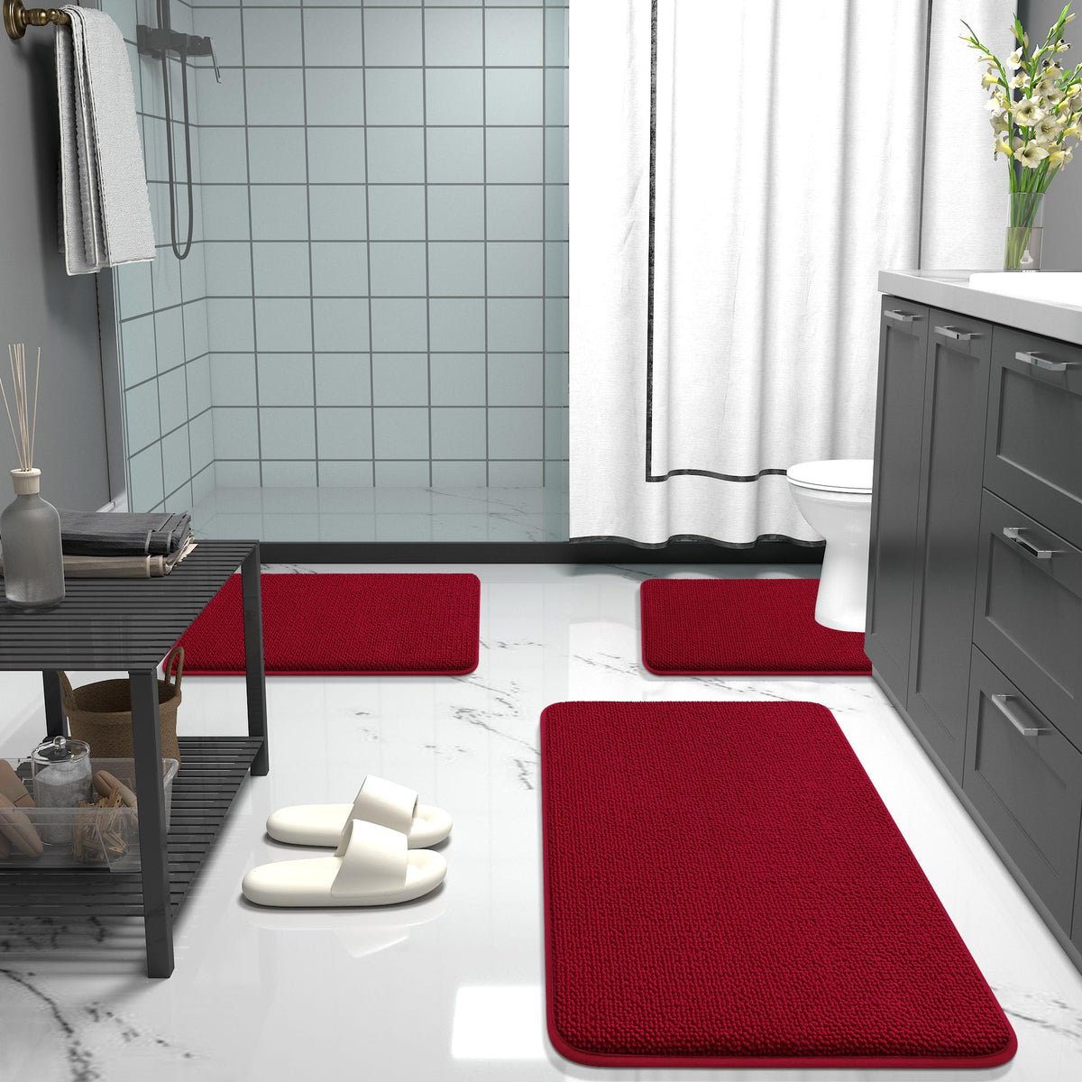 Thick Memory Foam Bathroom Rugs 30x20