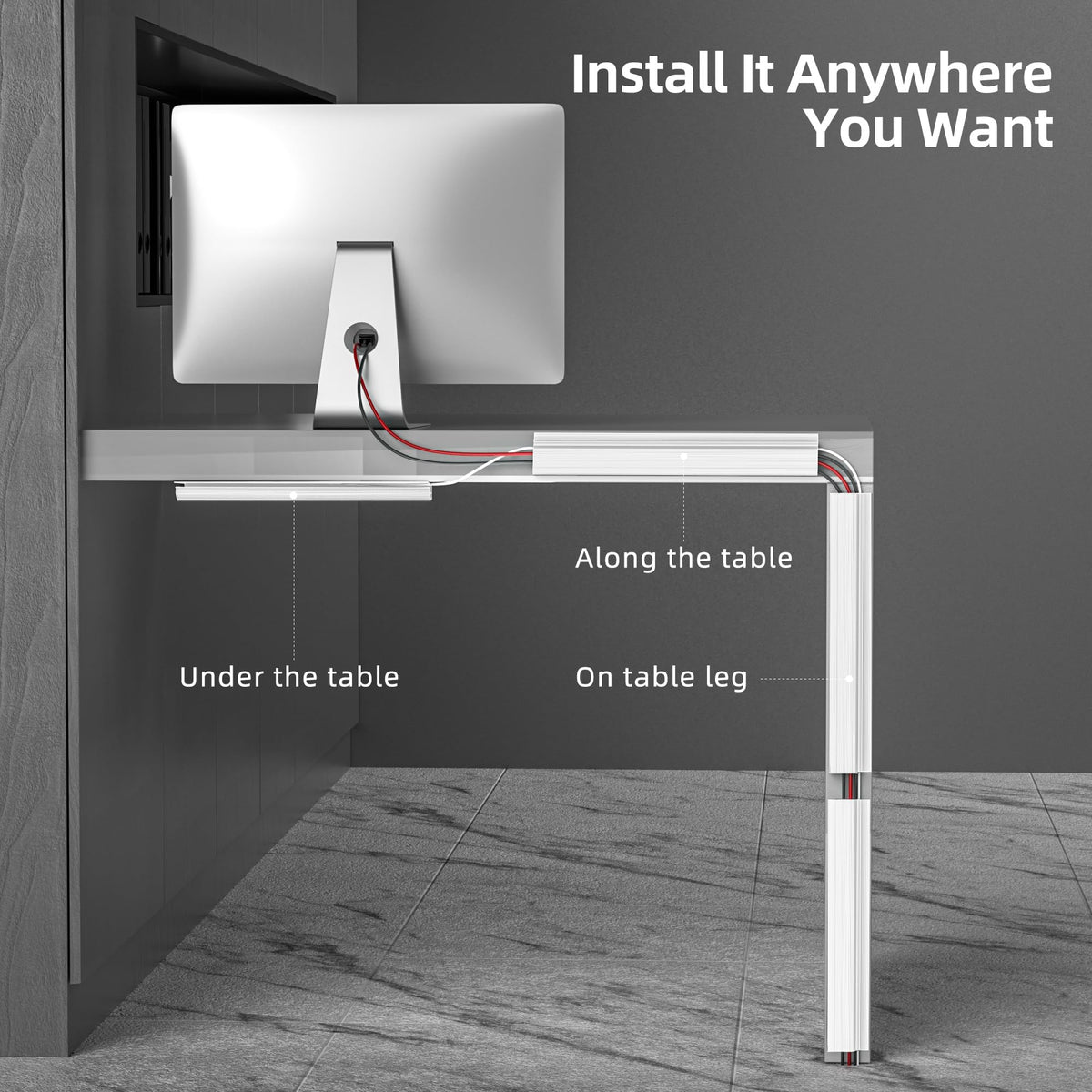 Cable Management Under Desk (6 Count)