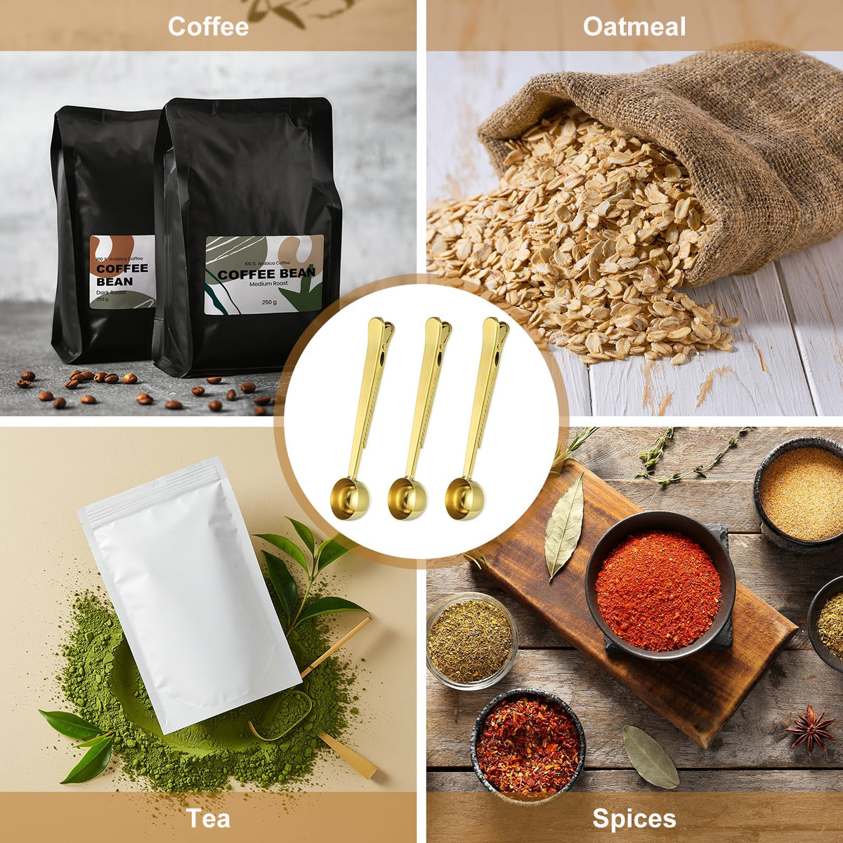 1 PCS Coffee Scoop with Clip