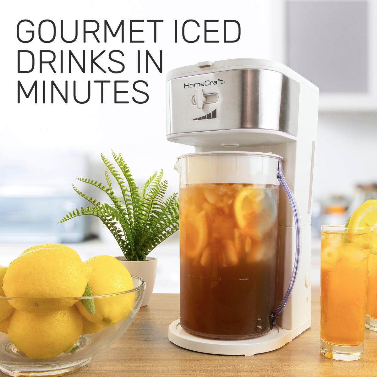 3 Quart White Stainless Steel Café' Iced Tea And Iced Coffee Brewing System