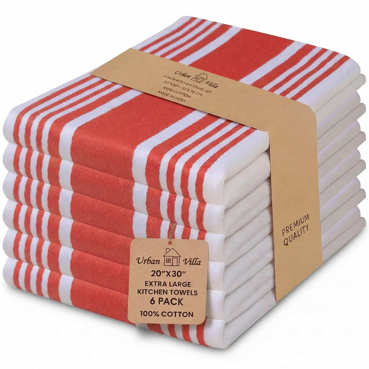 Kitchen Towels Cotton Dish Towels 20”x30” (6 Count)