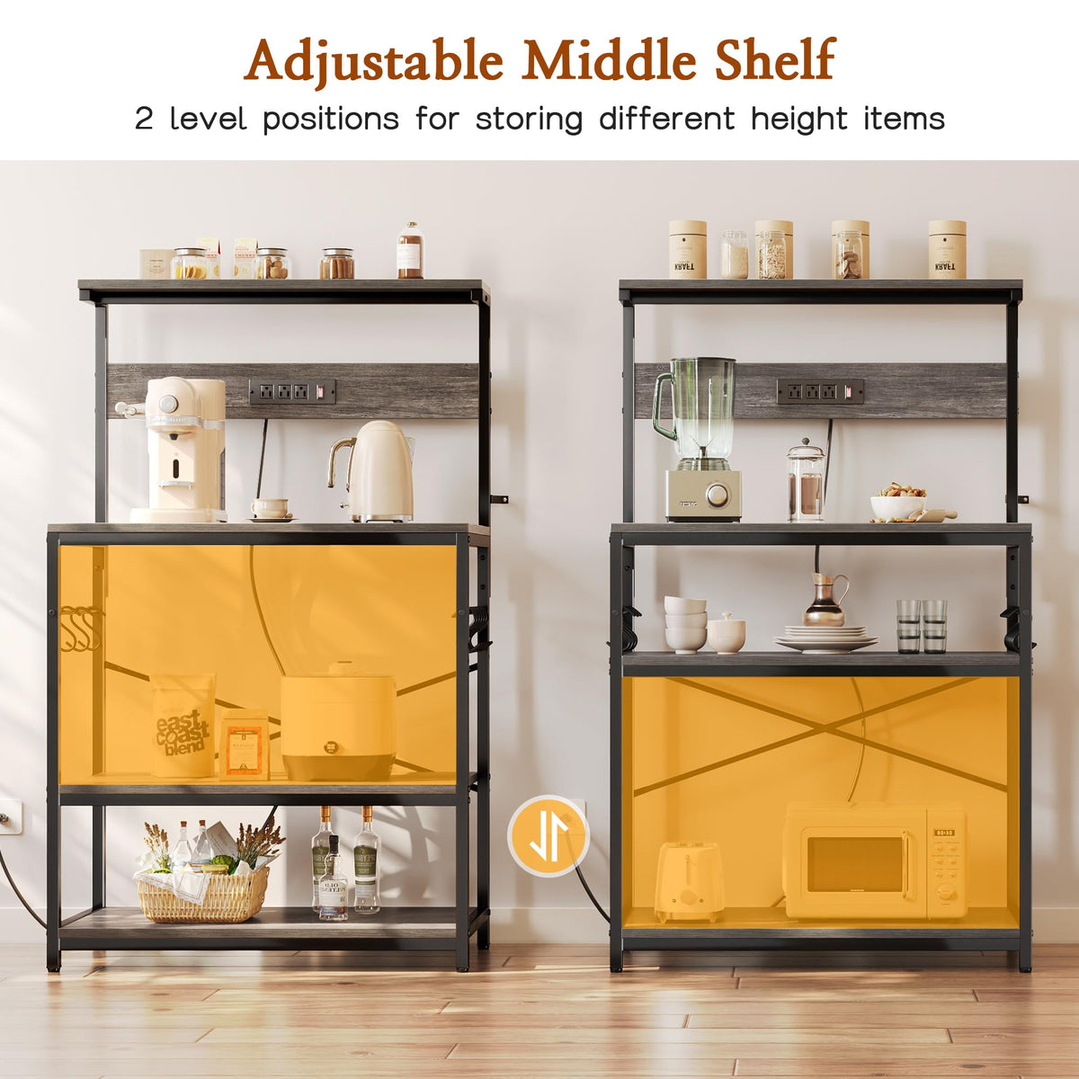 Bakers Rack with Power Outlets