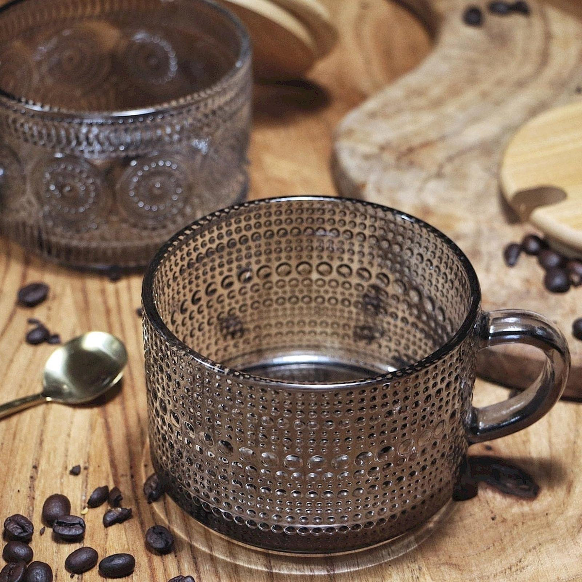 Vintage Glass Coffee Mugs