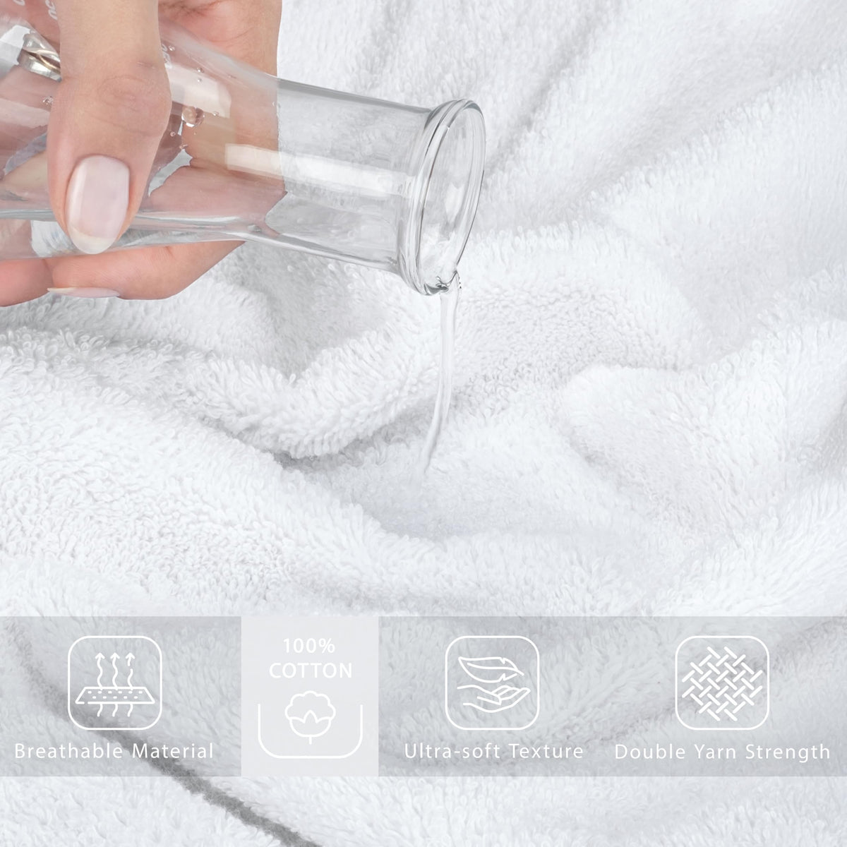 100% Cotton Turkish Towel Set (4 Count)