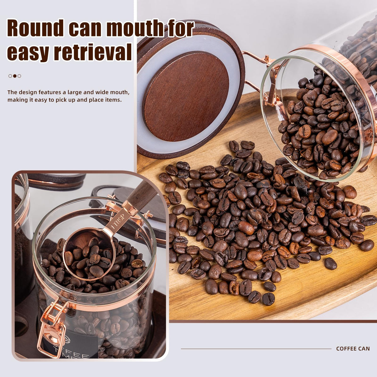 Glass Coffee & Sugar Canister Set (2 Count)