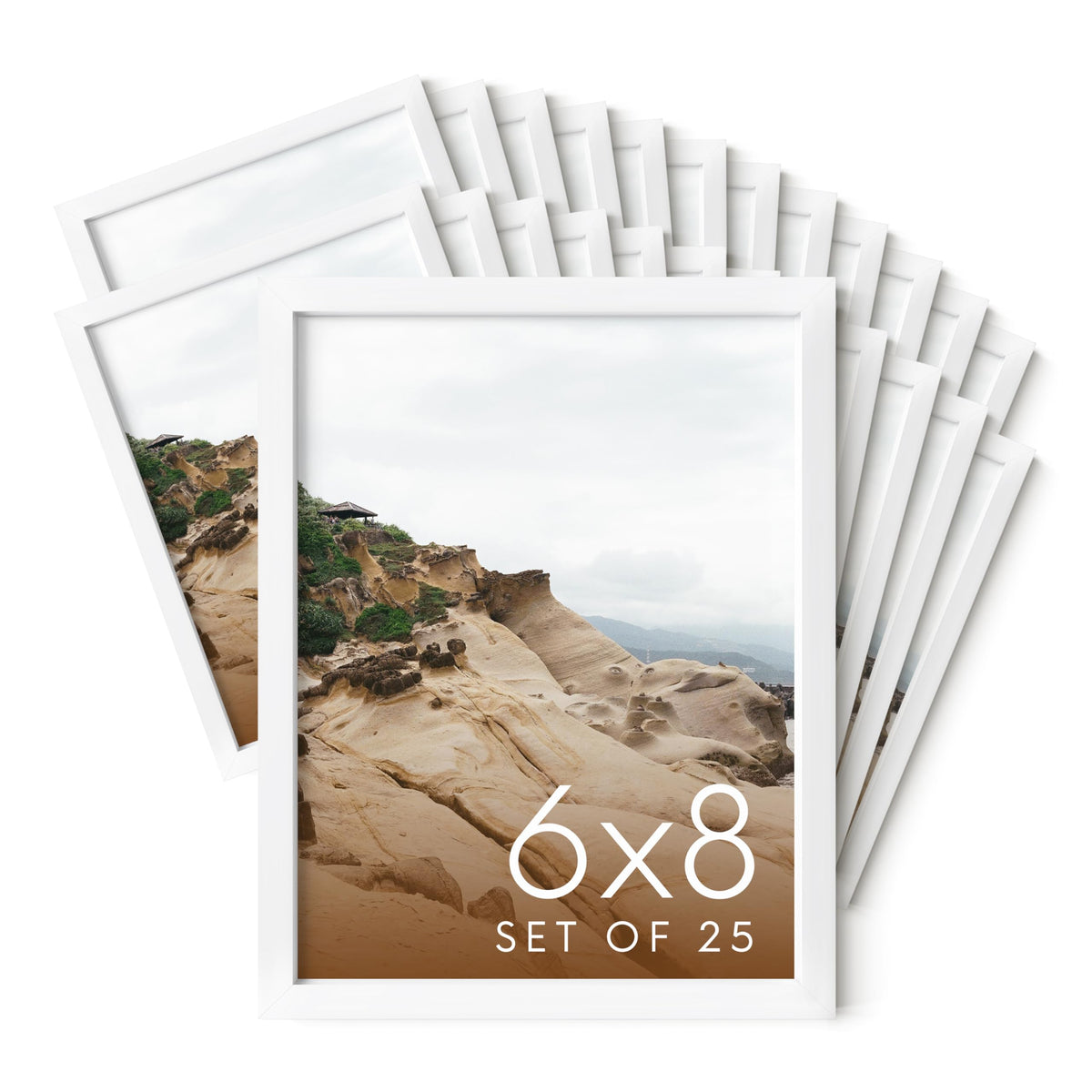 6x8 White Metal Picture Frames
