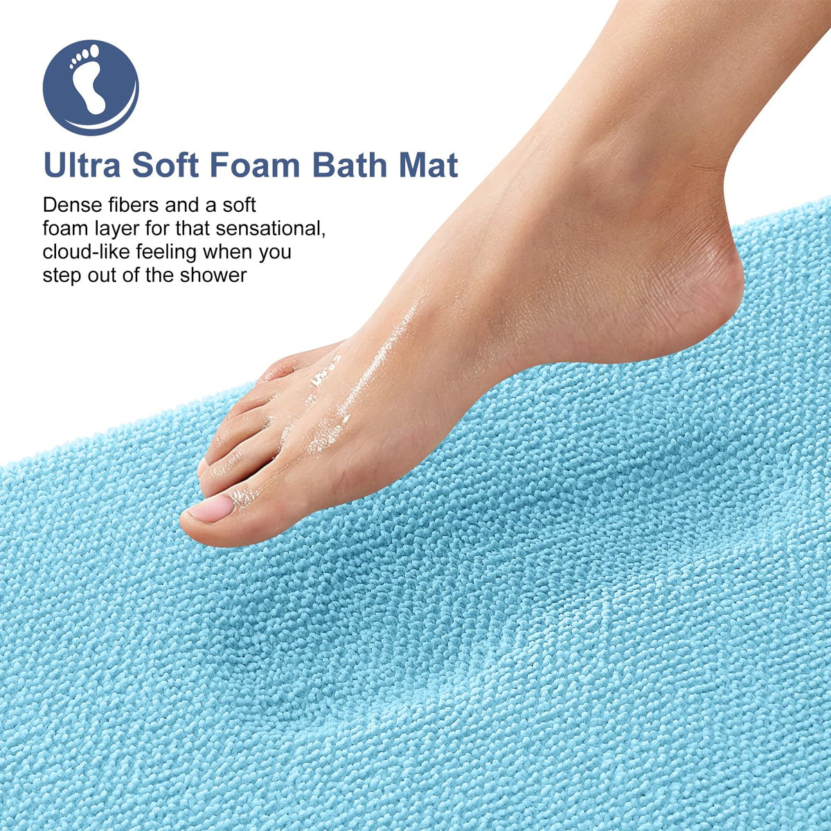 Thick Memory Foam Bathroom Rugs 36x24