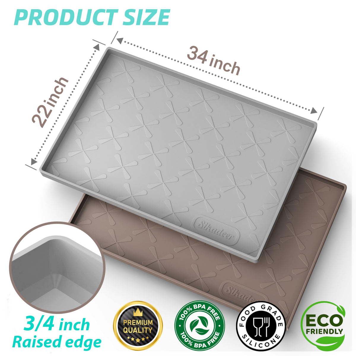 Waterproof Under Sink Mat 34" x 22" (5.19 Sq Ft)