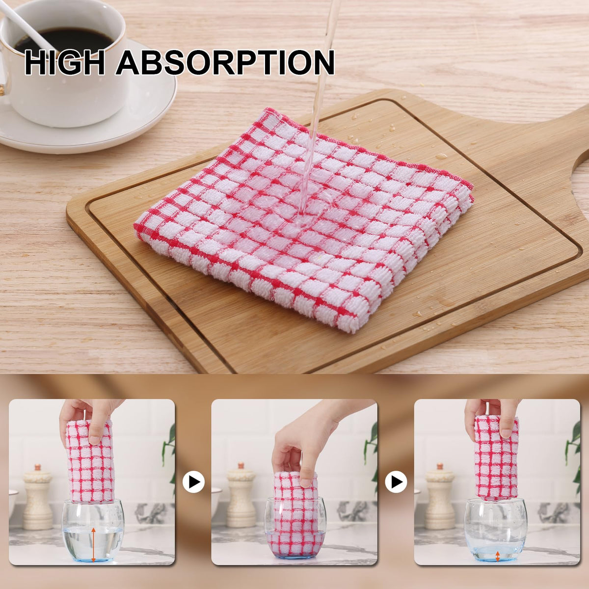 Cotton 12 Pack Terry Kitchen Dish Cloths (12 Count)