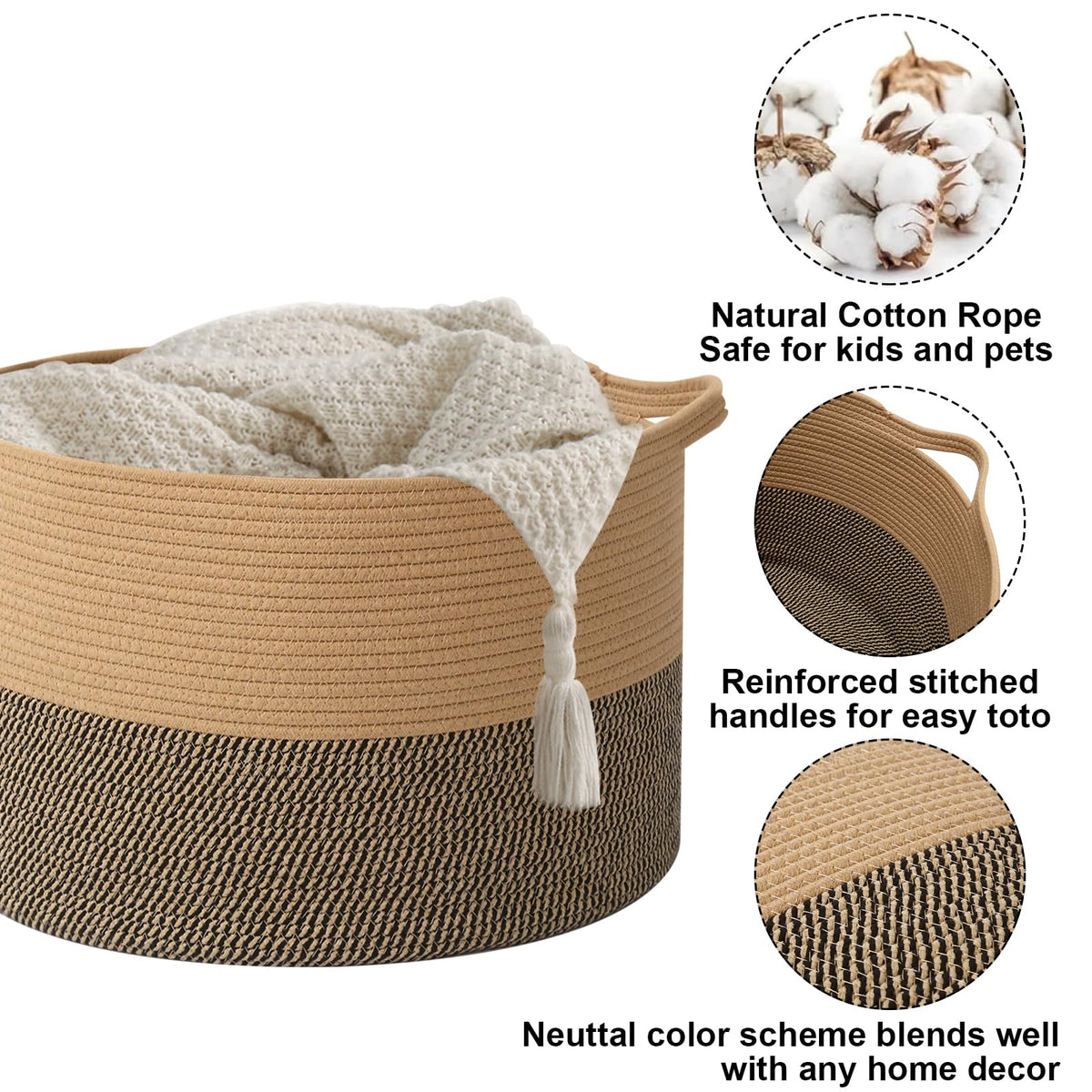 115L Extra Large Blanket Basket