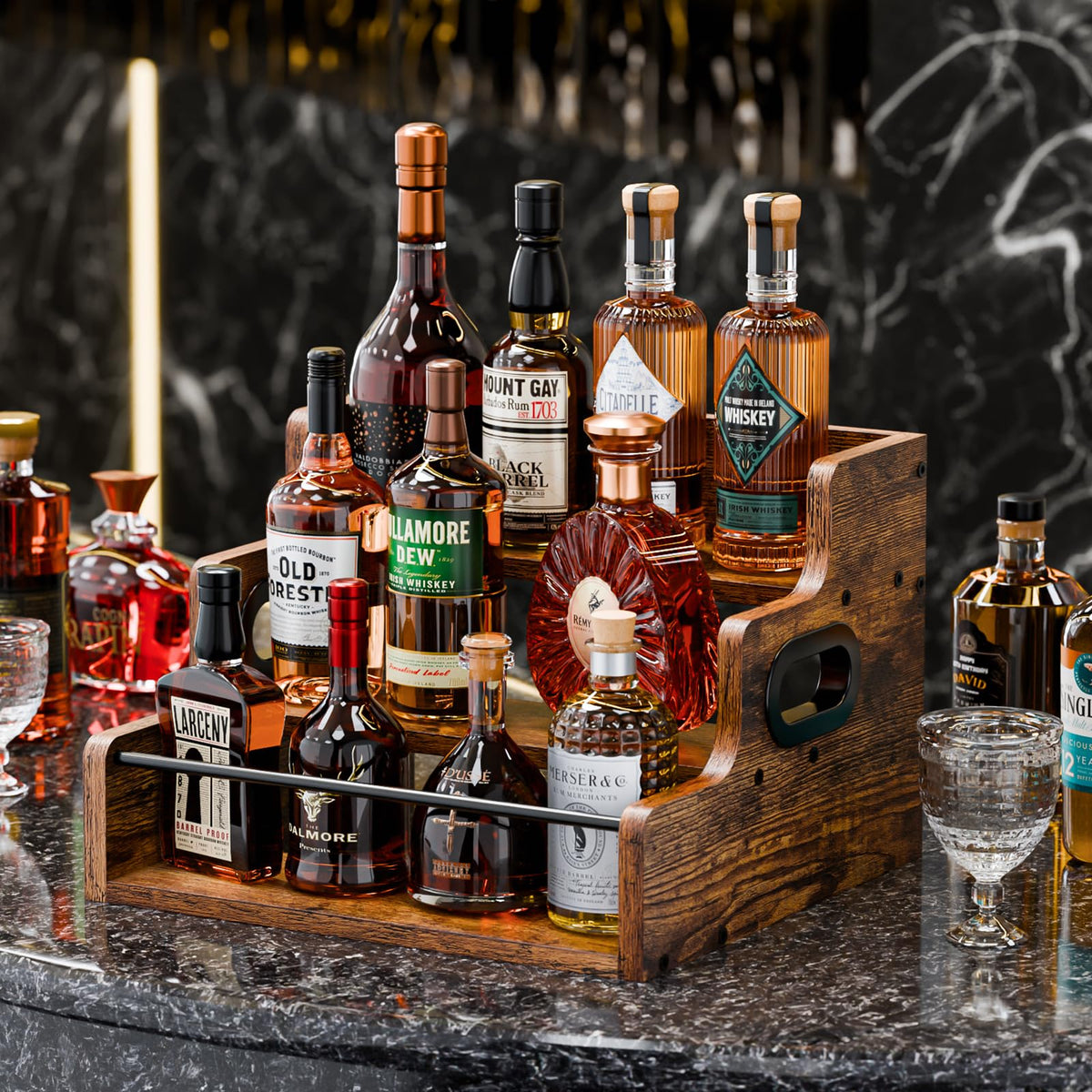 Liquor Bottle Display Shelf