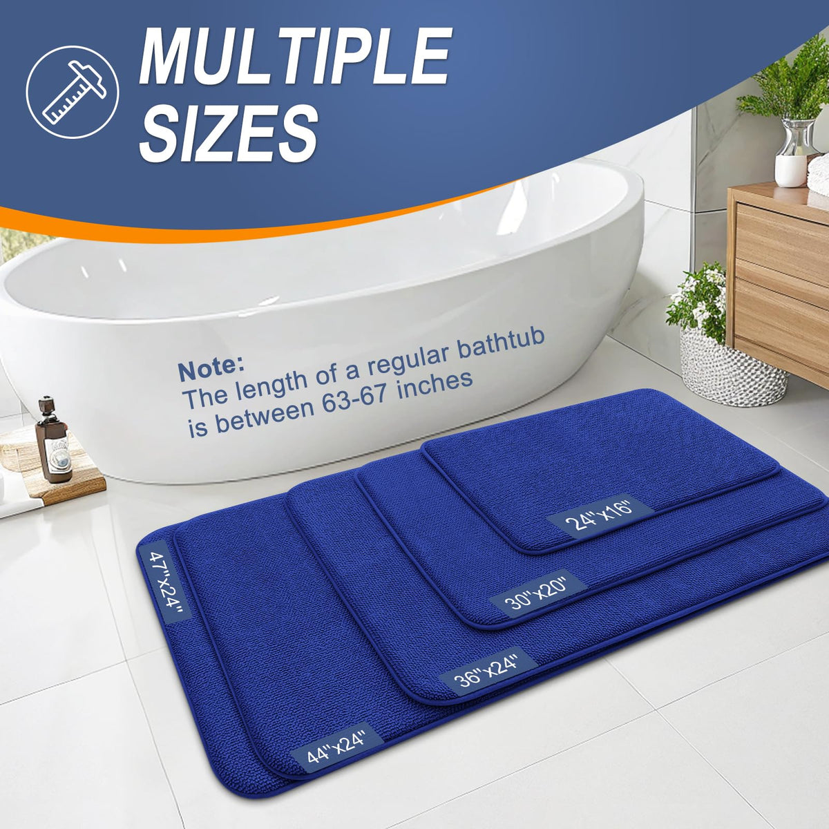 Thick Memory Foam Bathroom Rug 30x20
