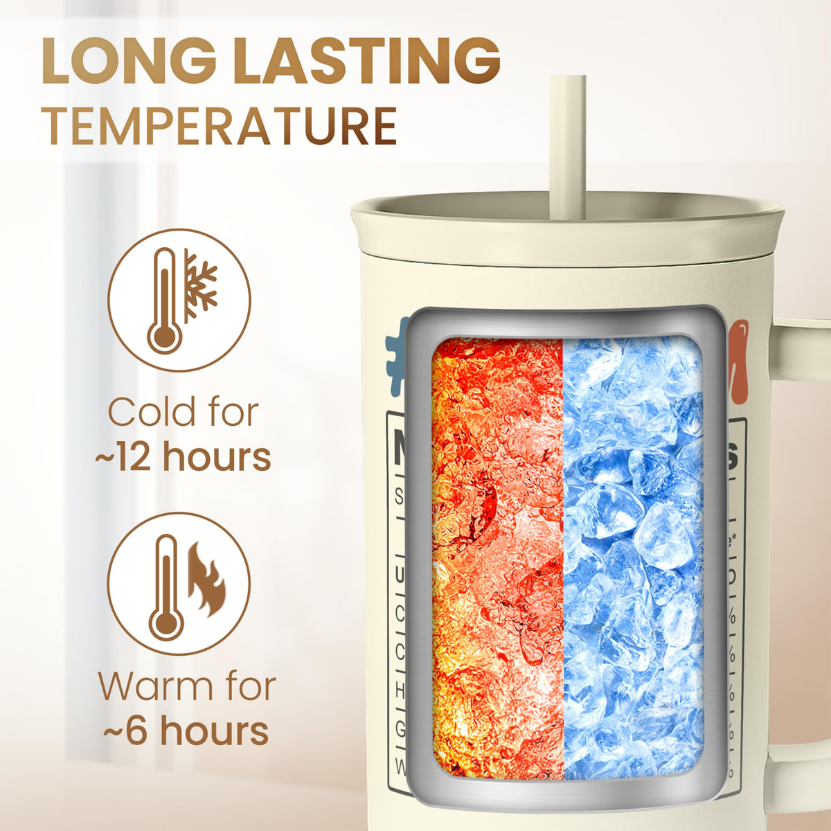 Mom Tumbler with Handle 40oz