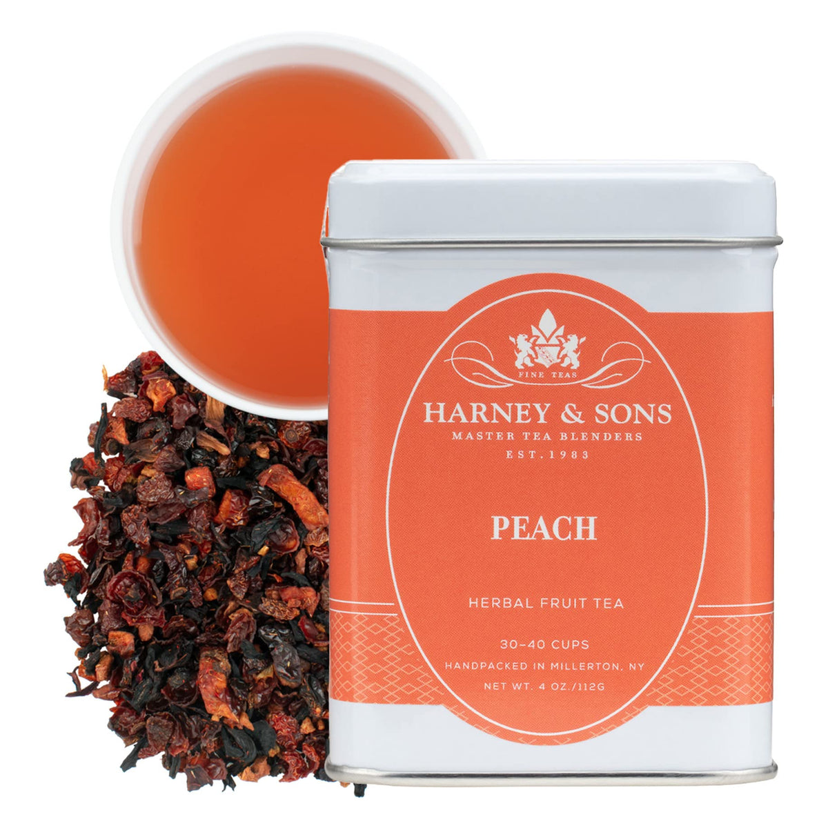 Peach Fruit Herbal Tea Loose Leaf Tin (4 Ounce)