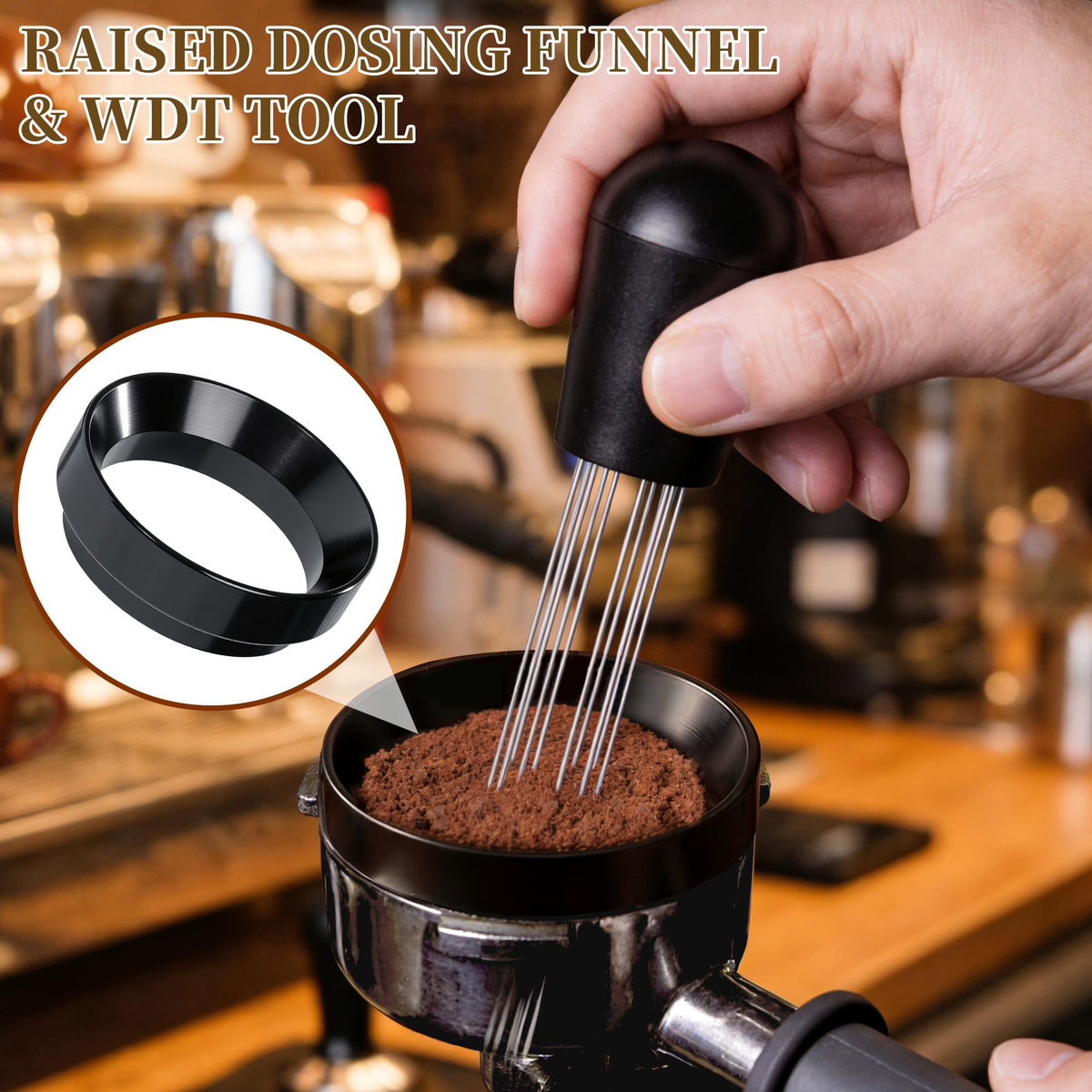 9 PCS 51mm Espresso Accessories Kit with Tamper Station