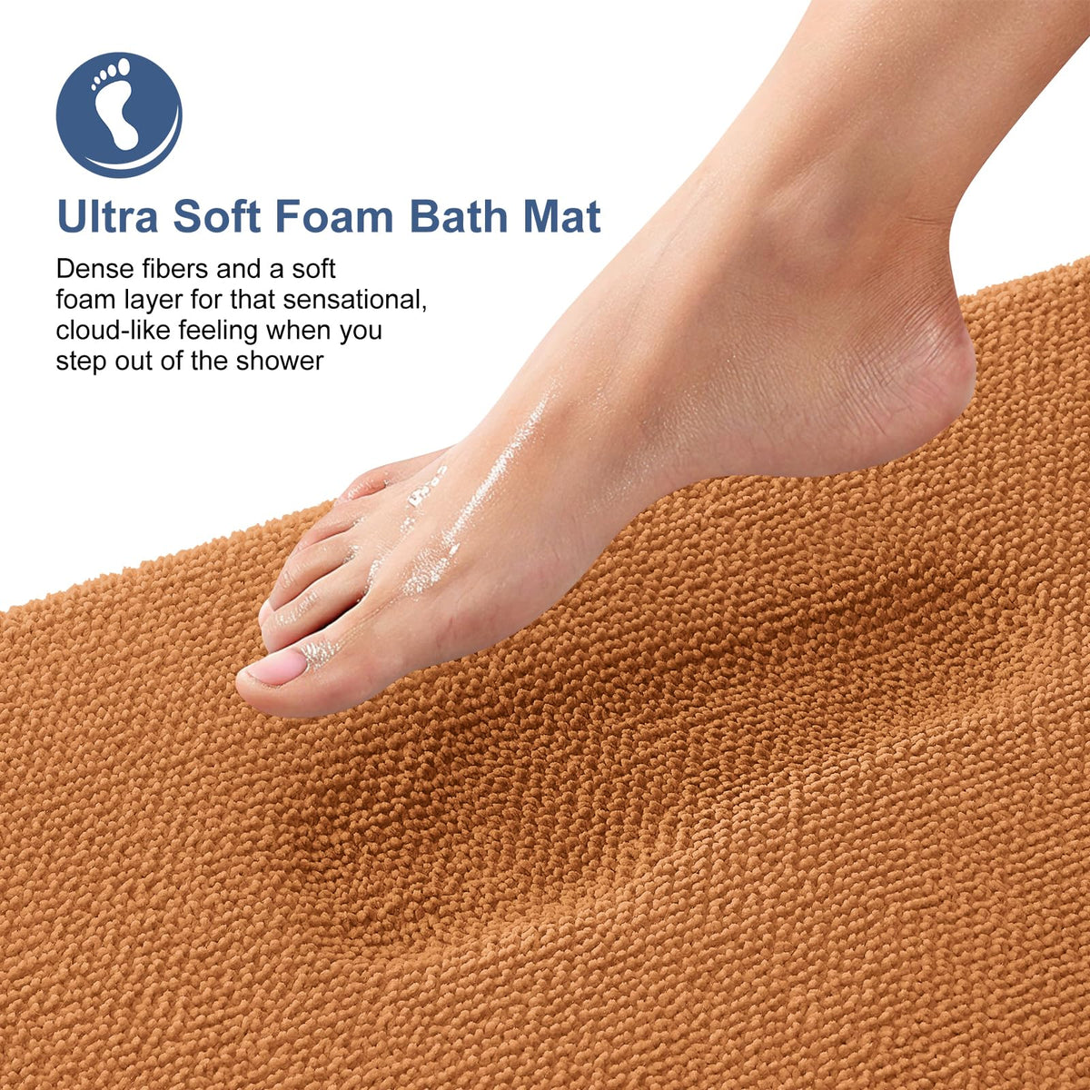 Thick Memory Foam Bathroom Rugs 36x24