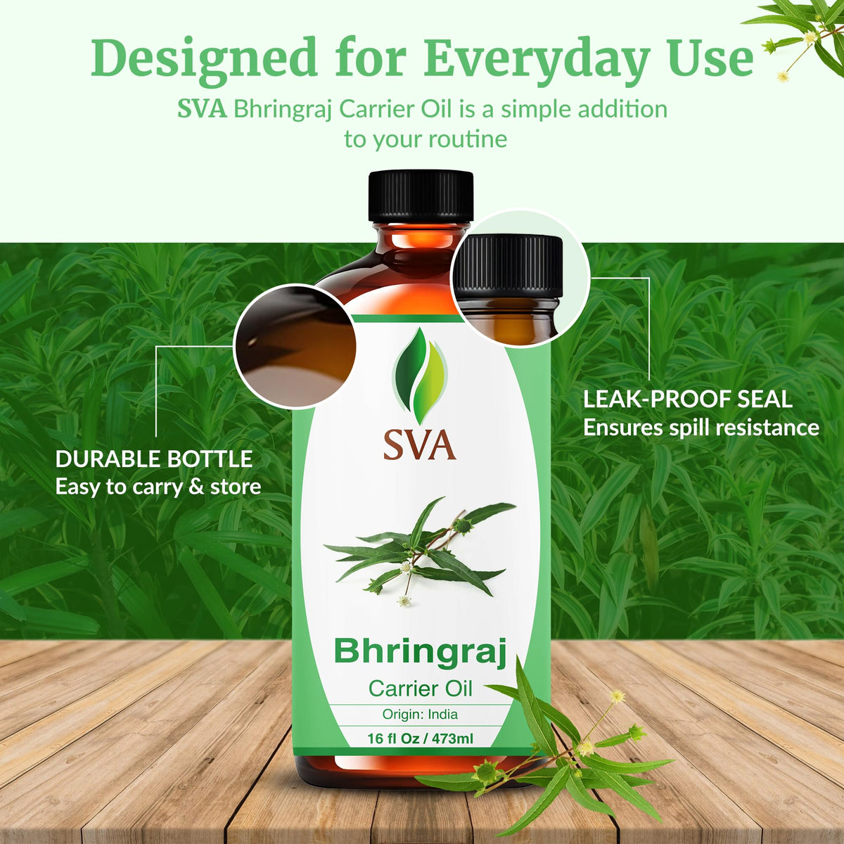 SVA Bhringraj Carrier Oil (16 Fl Oz)