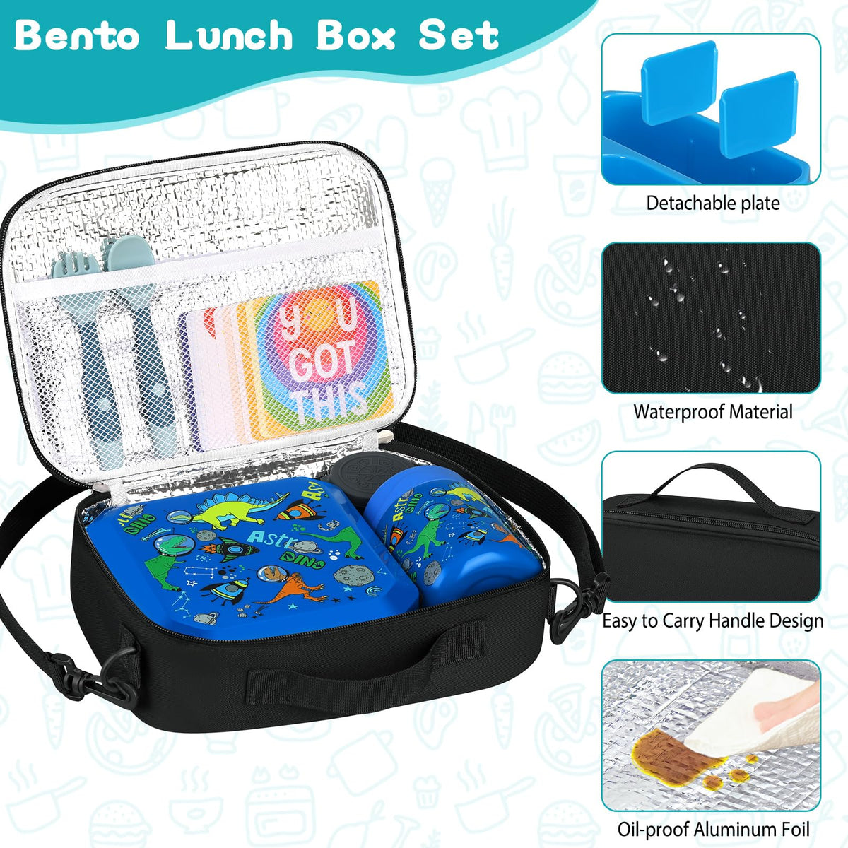 Bento Lunch Box for Kids with 12oz Soup Thermo Leak