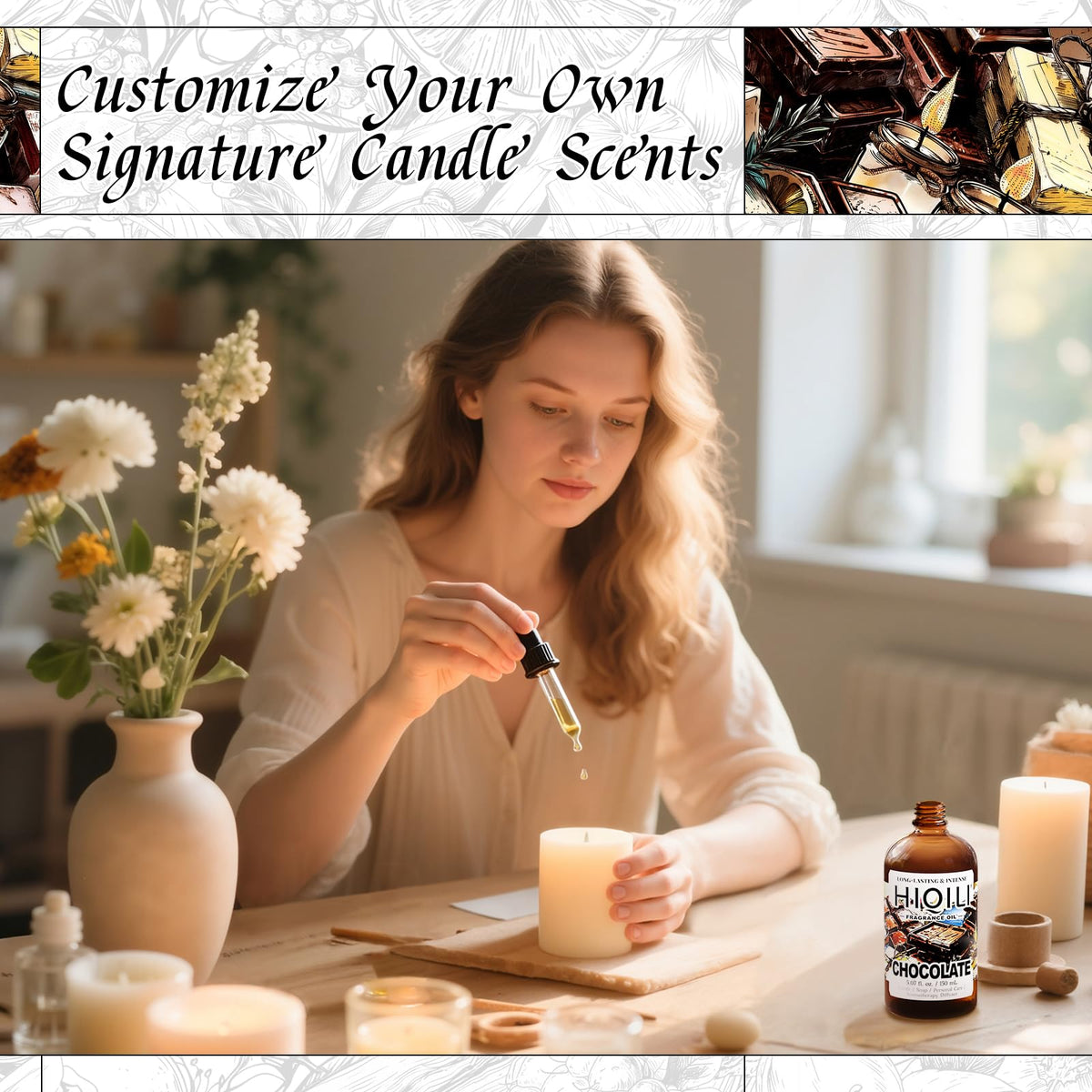 Chocolate Fragrance Oil for DIY Candle & Soap Making (5.07 Fl Oz)