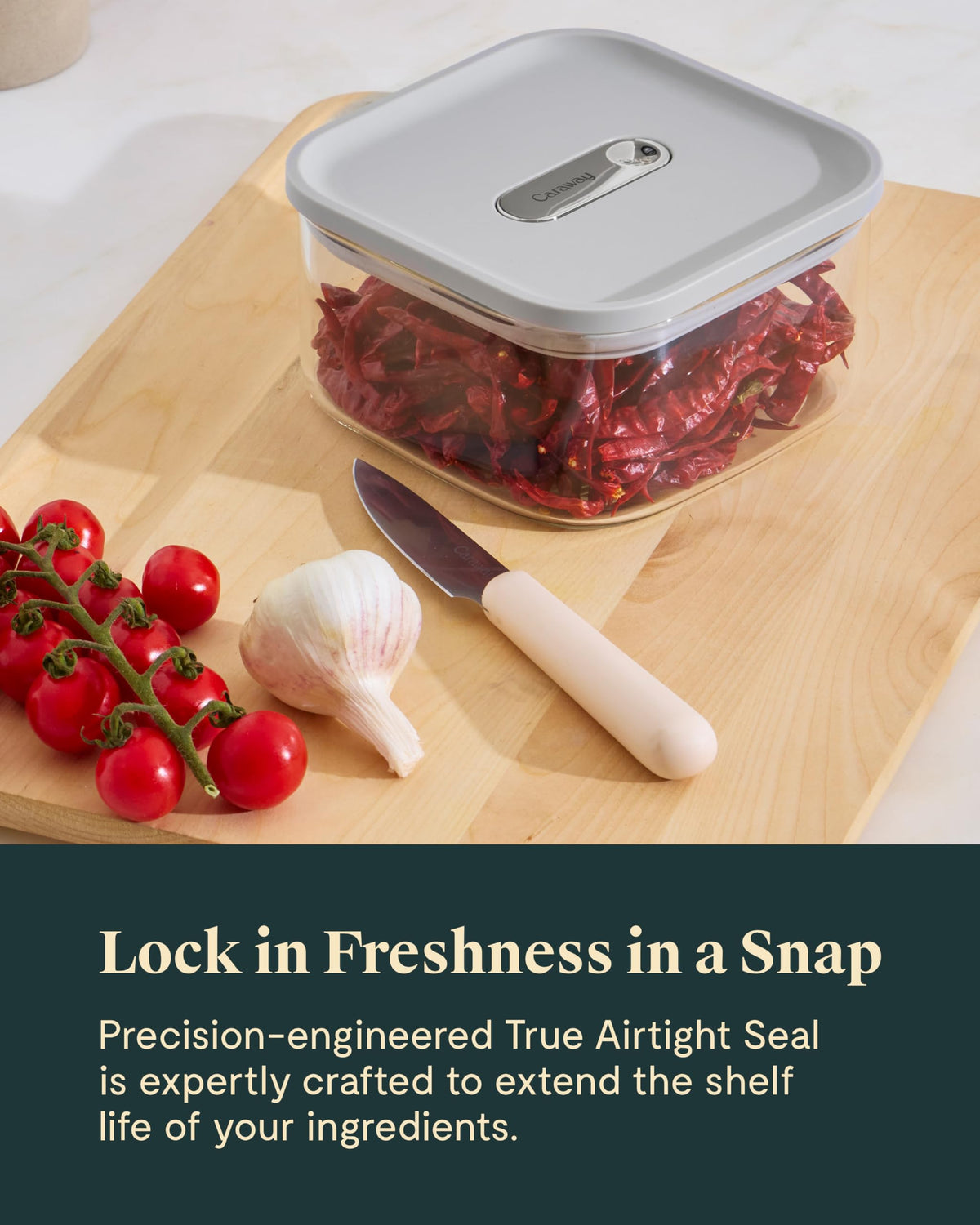1 qt Glass Airtight Food Storage Containers with Lids (6 Count)