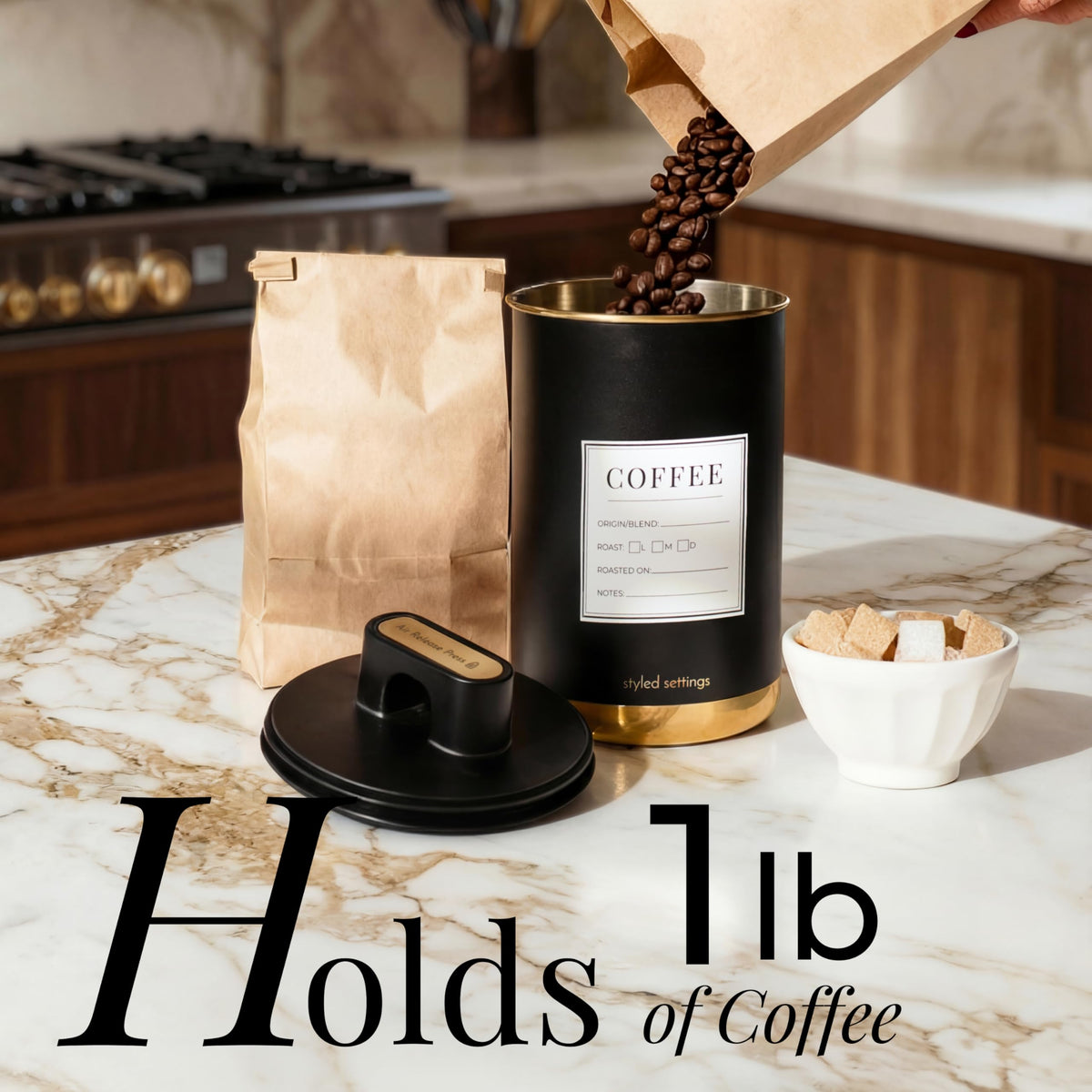 Vacuum Coffee Canister with Airtight Lid