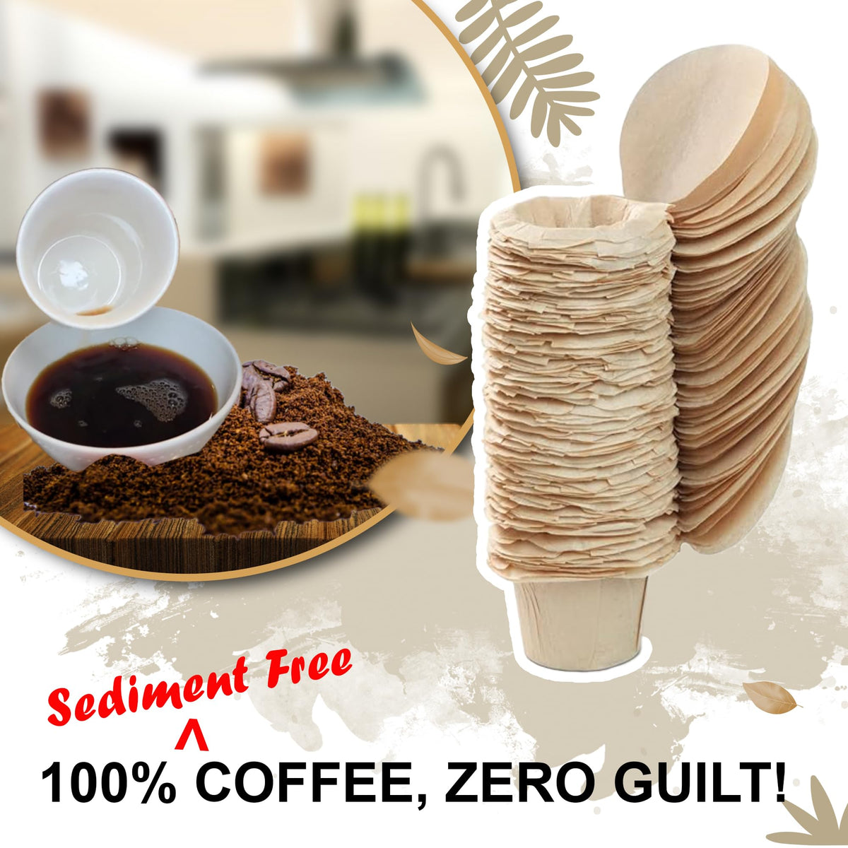 Unbleached Paper Filters with Lid for Reusable K Cups (700 Count)