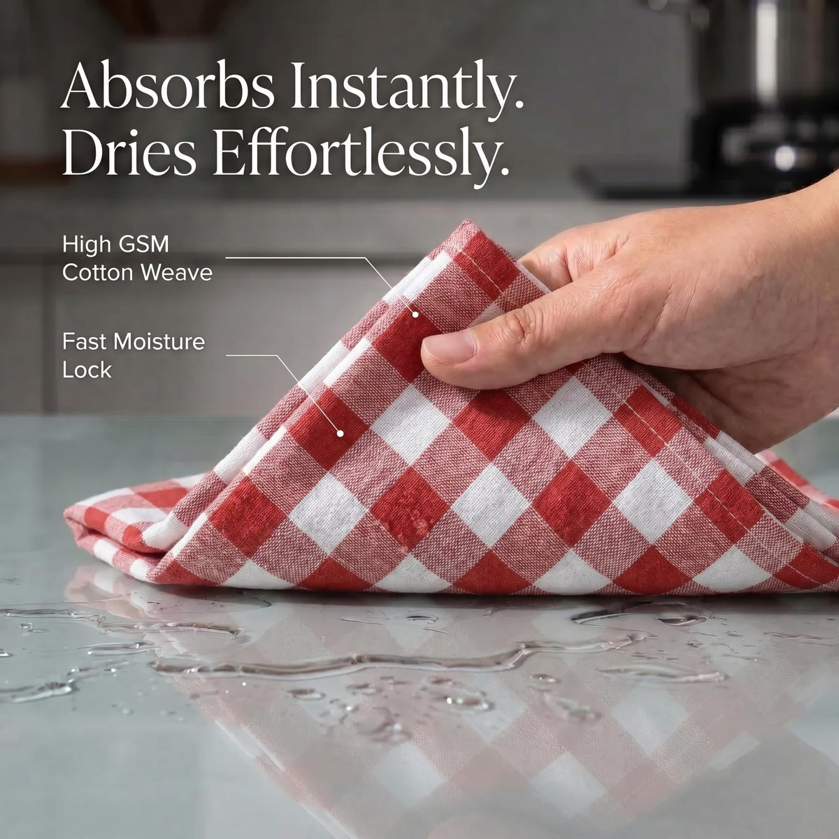 Kitchen Towels Cotton Dish Towels 20”x30” (6 Count)