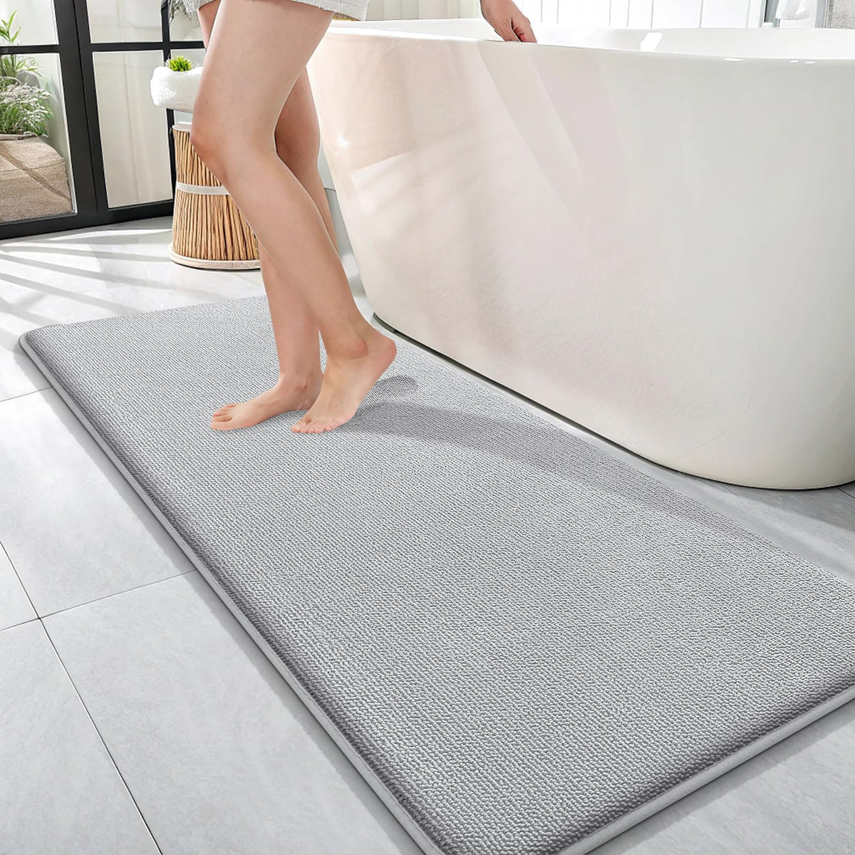 Memory Foam Bathroom Runner Rugs 47x17