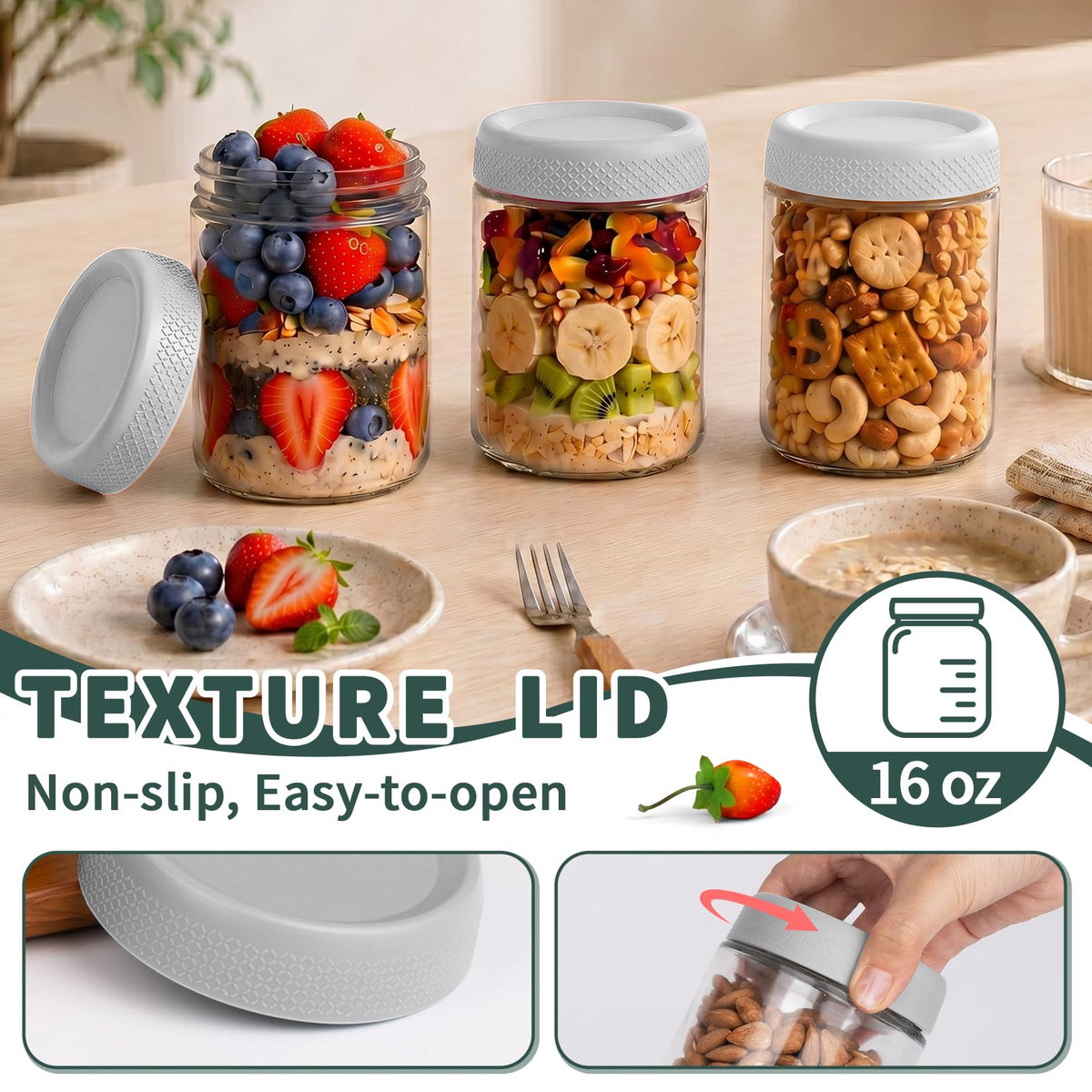 12 Pack Mason Jars 16 oz (12 Count)