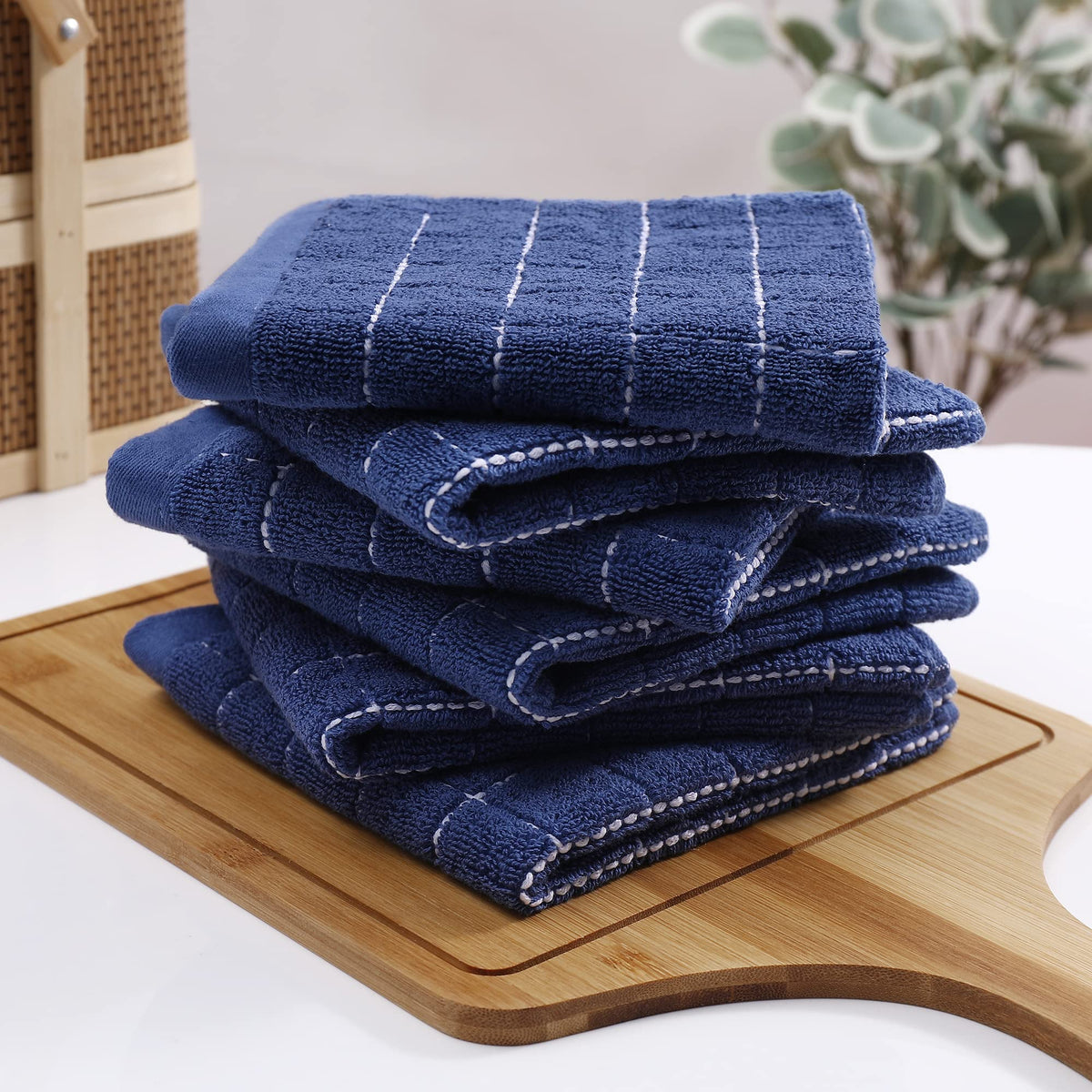 100% Cotton Terry Kitchen Dish Cloths (6 Count)