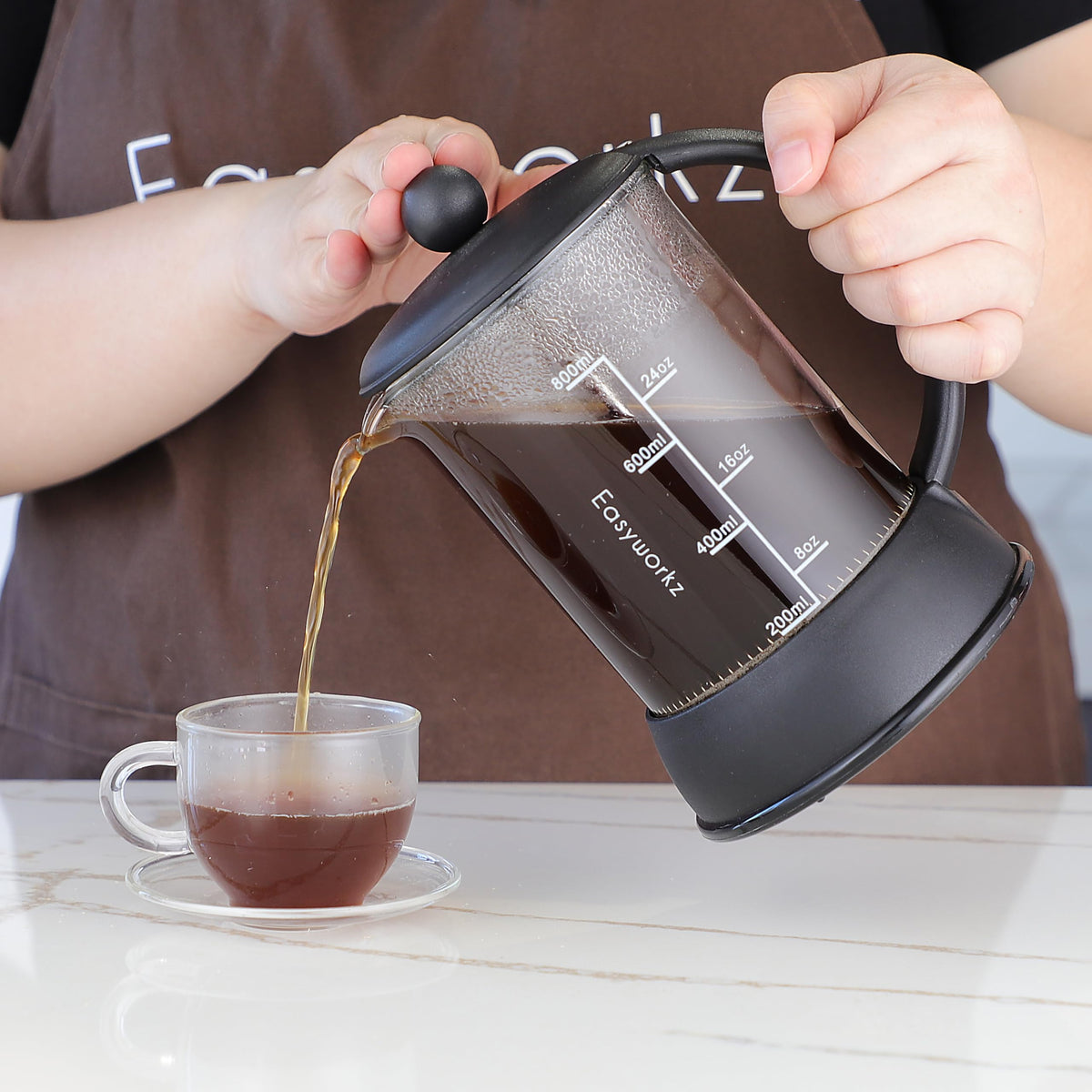 Eclipse French Press 27 oz Coffee Tea Maker with Borosilicate Glass
