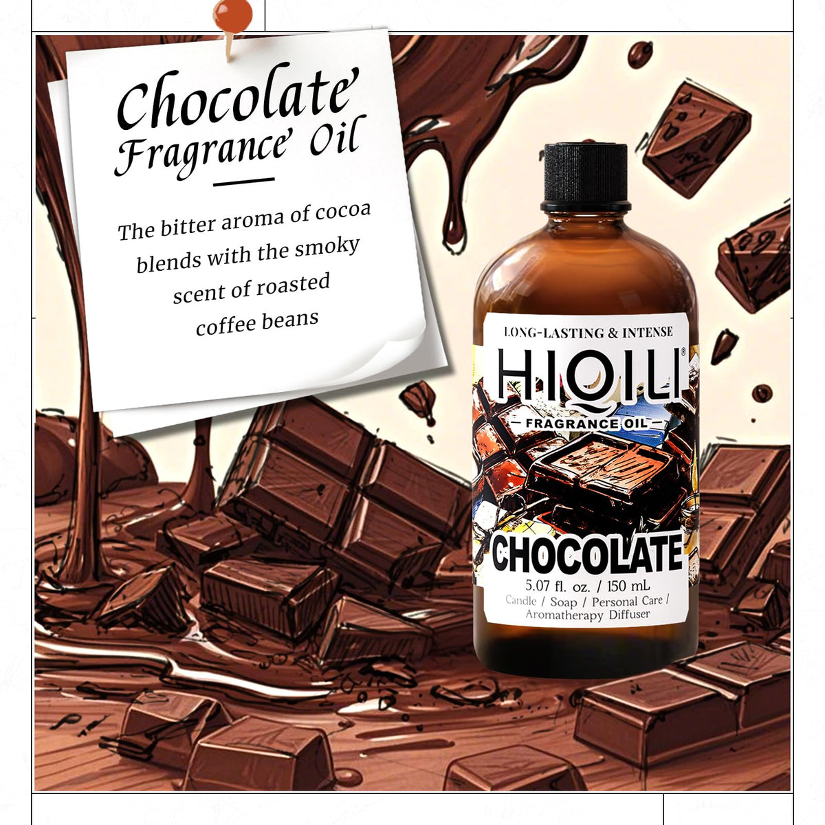 Chocolate Fragrance Oil for DIY Candle & Soap Making (5.07 Fl Oz)