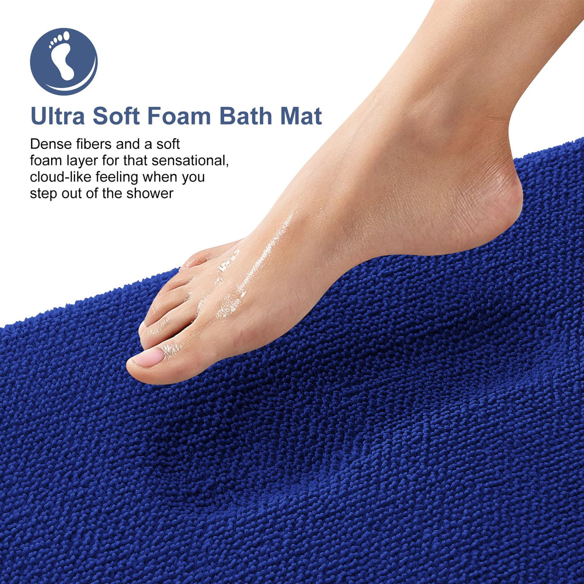 Memory Foam Small Bathroom Rug 24x16